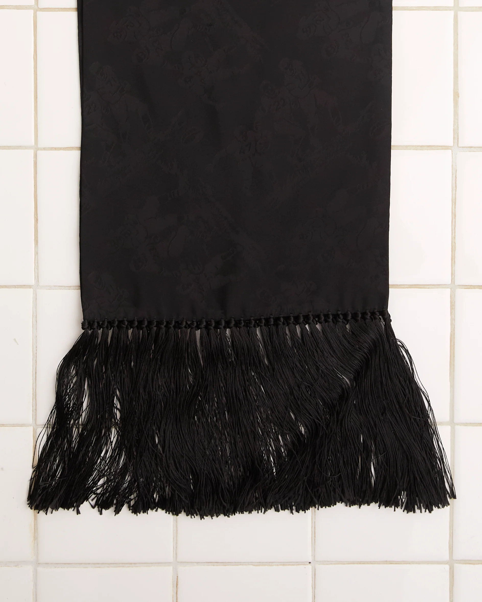 Football Jacquard Scarf - Black - Image 3