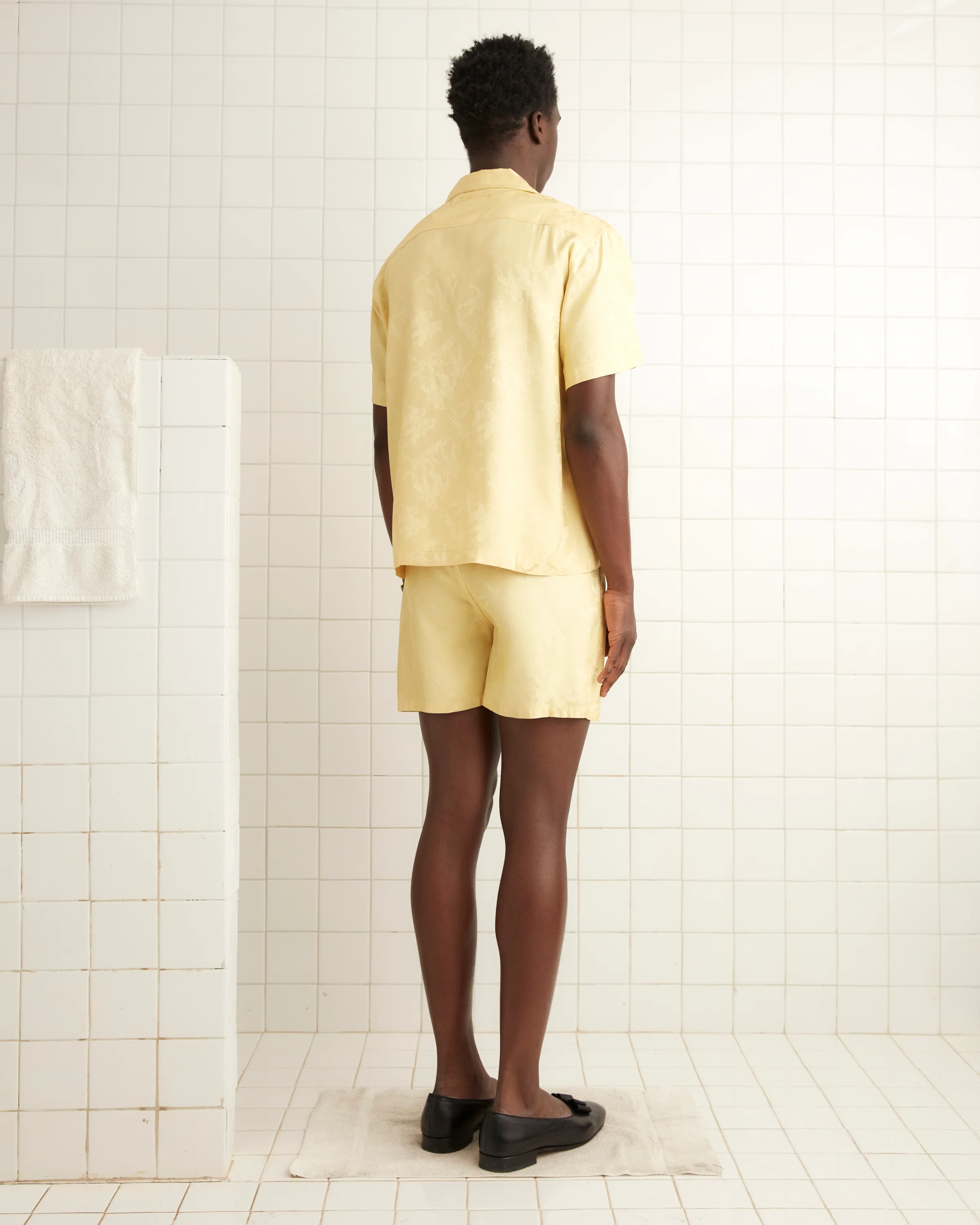 Football Jacquard Short Sleeve Louie Shirt - Yellow - Image 3