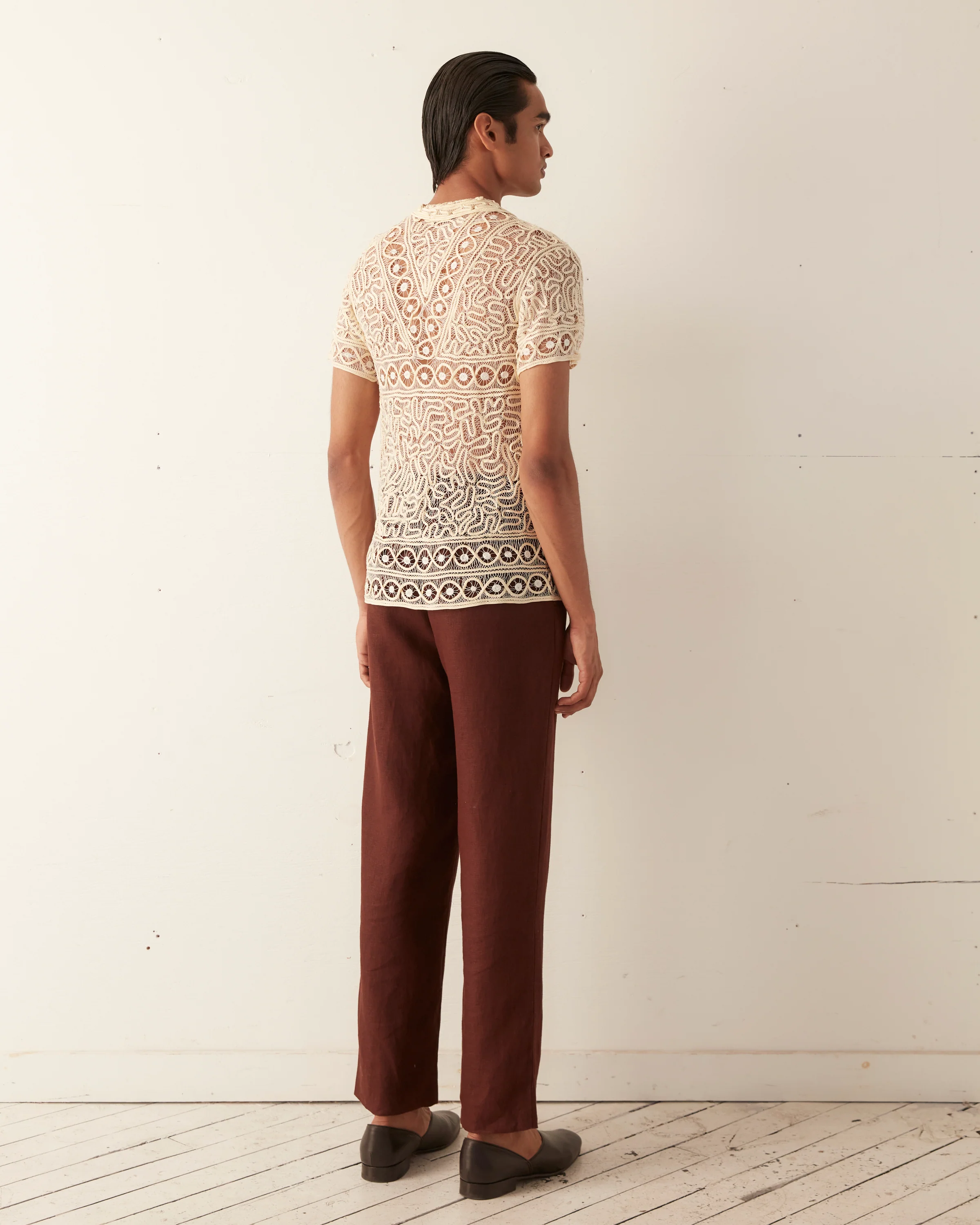Formal Threadwork Short Sleeve Shirt - Image 4