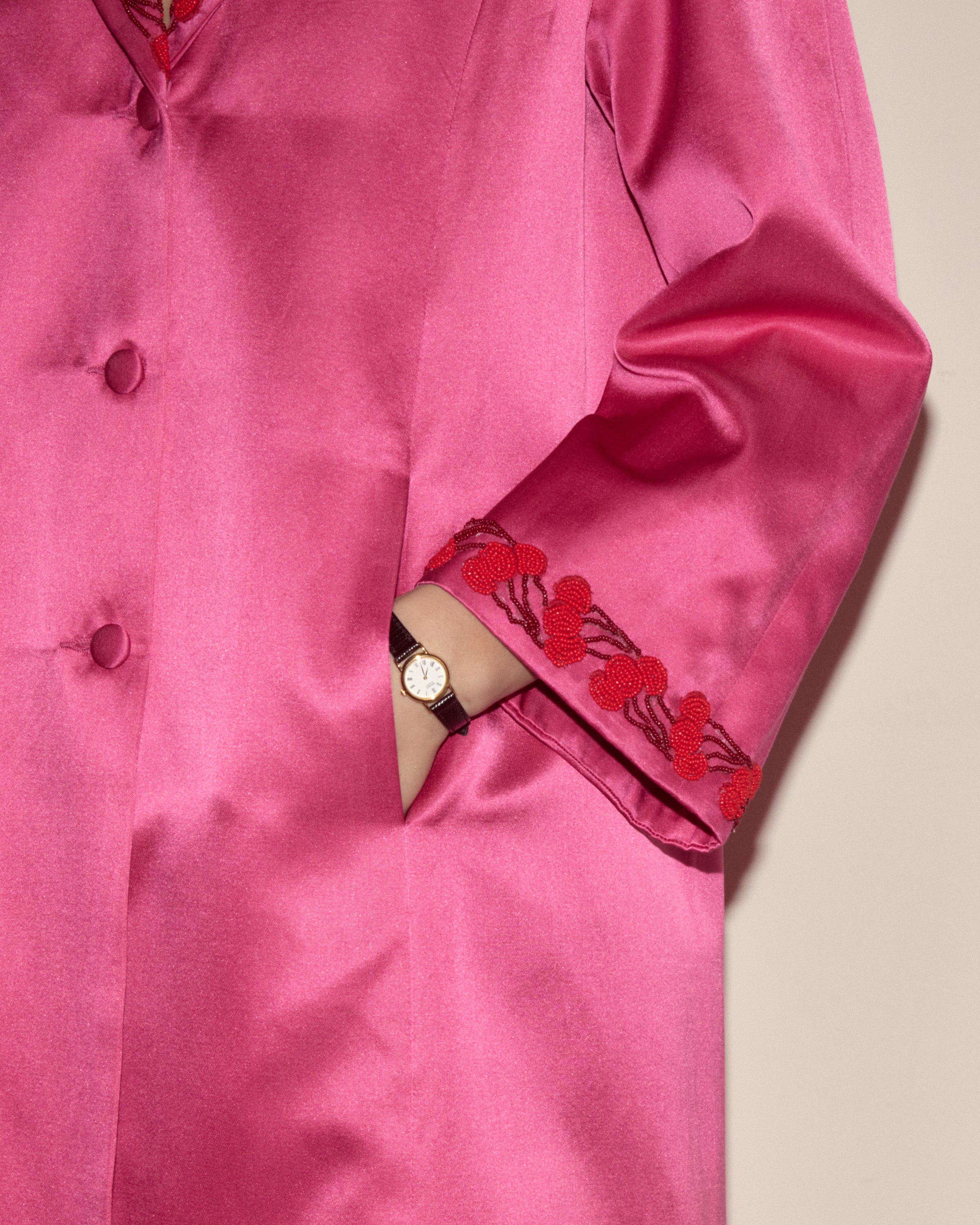 Fuchsia Cherry Coat - Image 3