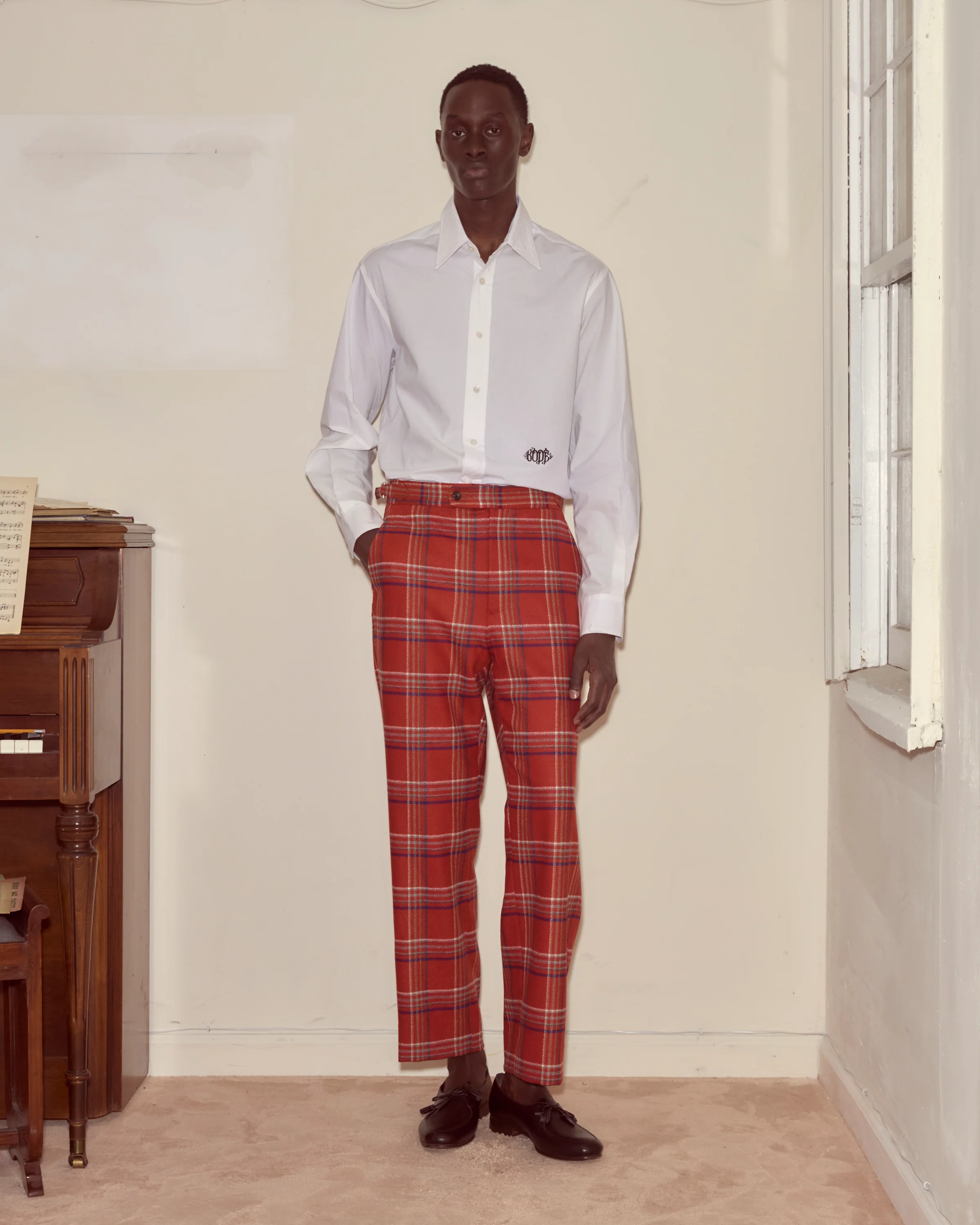 Gable Plaid Trousers