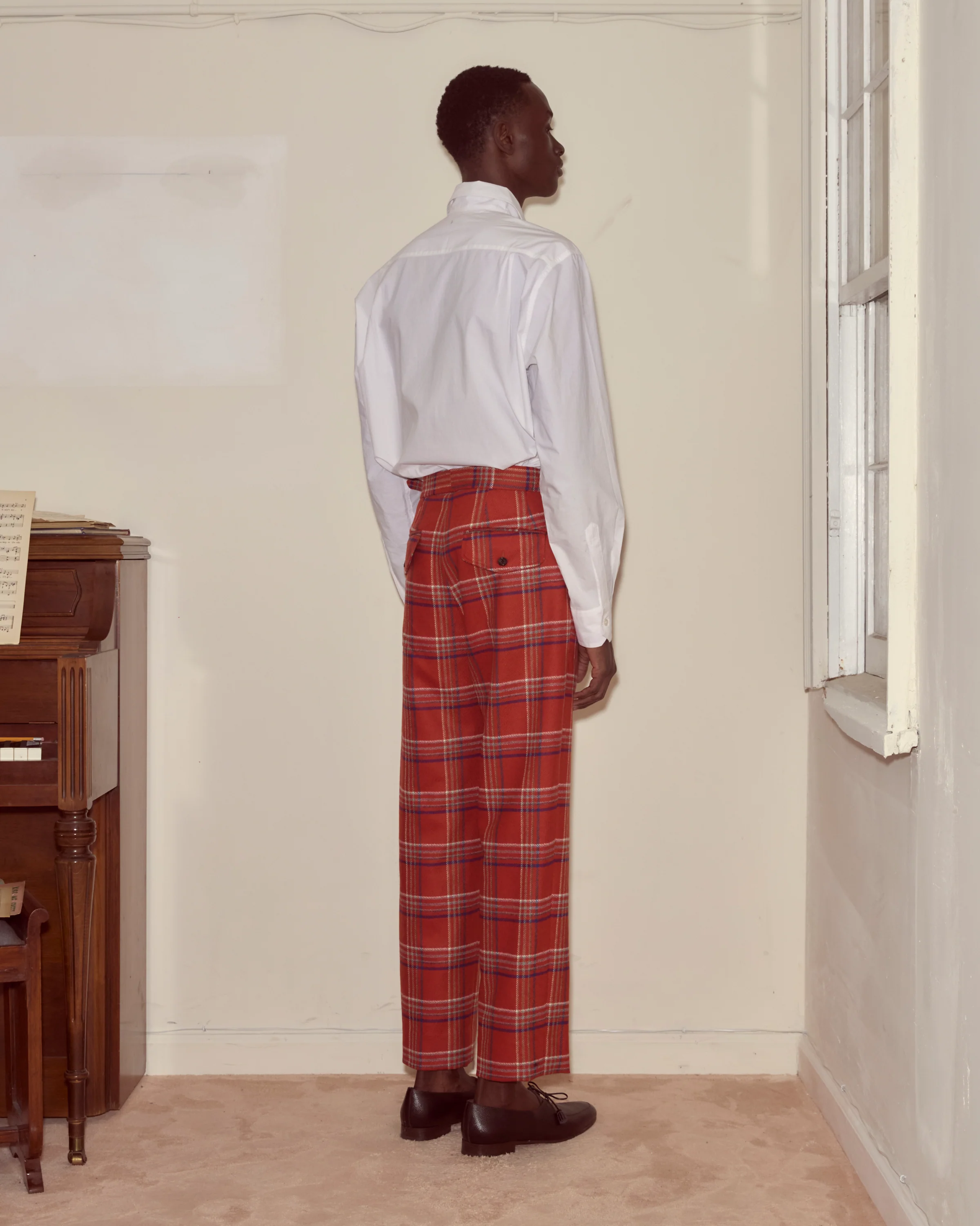 Gable Plaid Trousers - Image 3