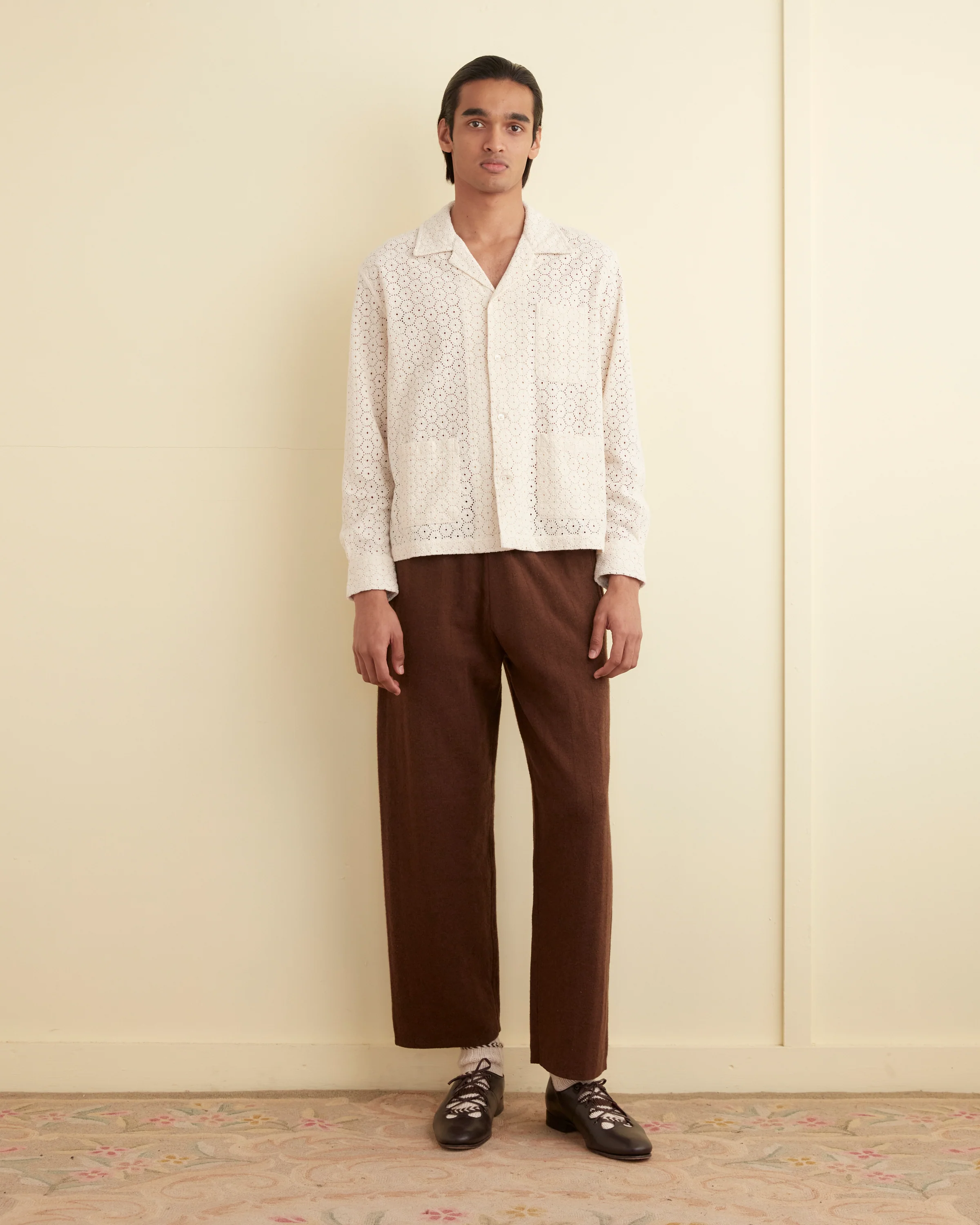 Geo Lace Overshirt - Ecru - Image 2