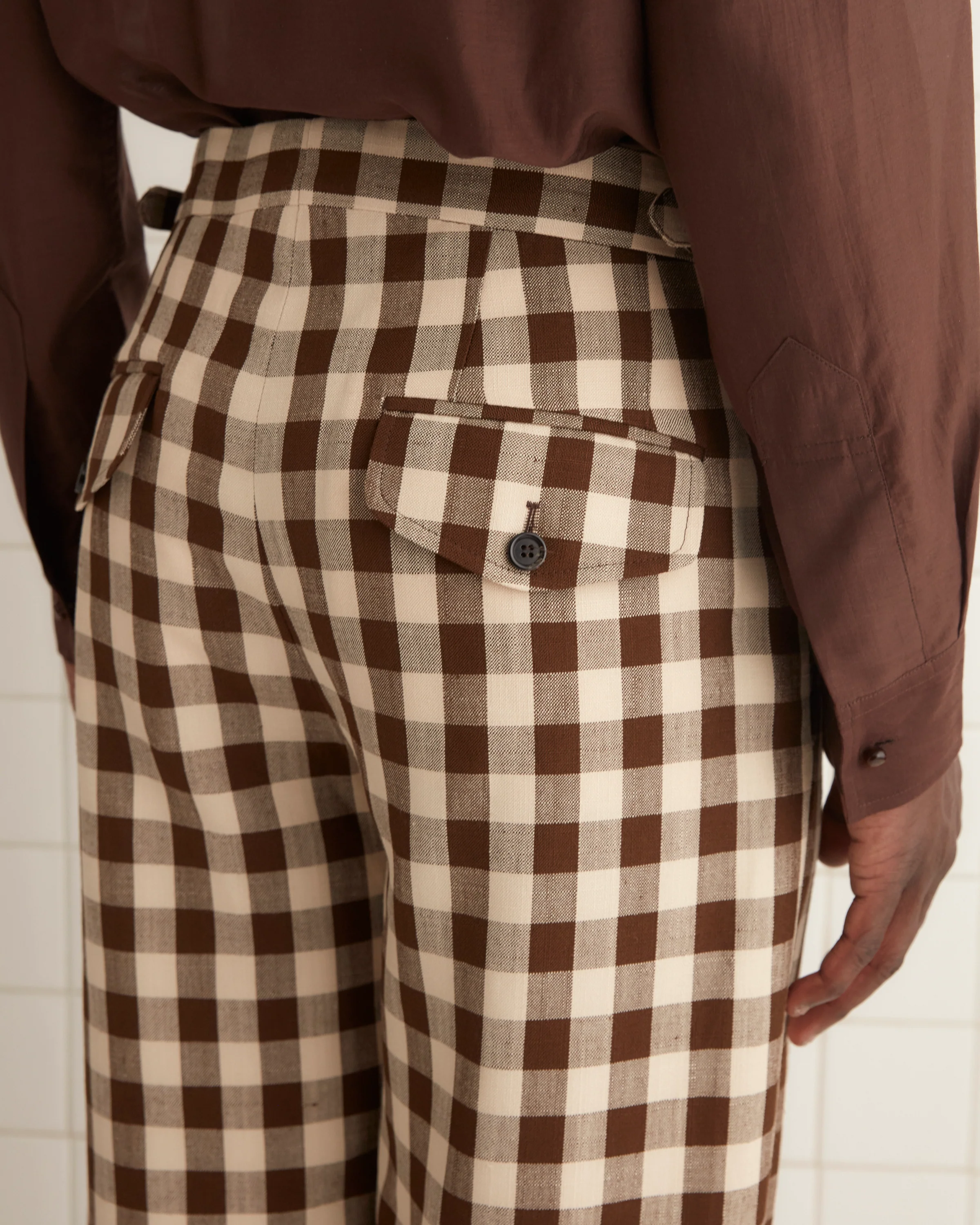 Gilbert Check Trousers - Image 3