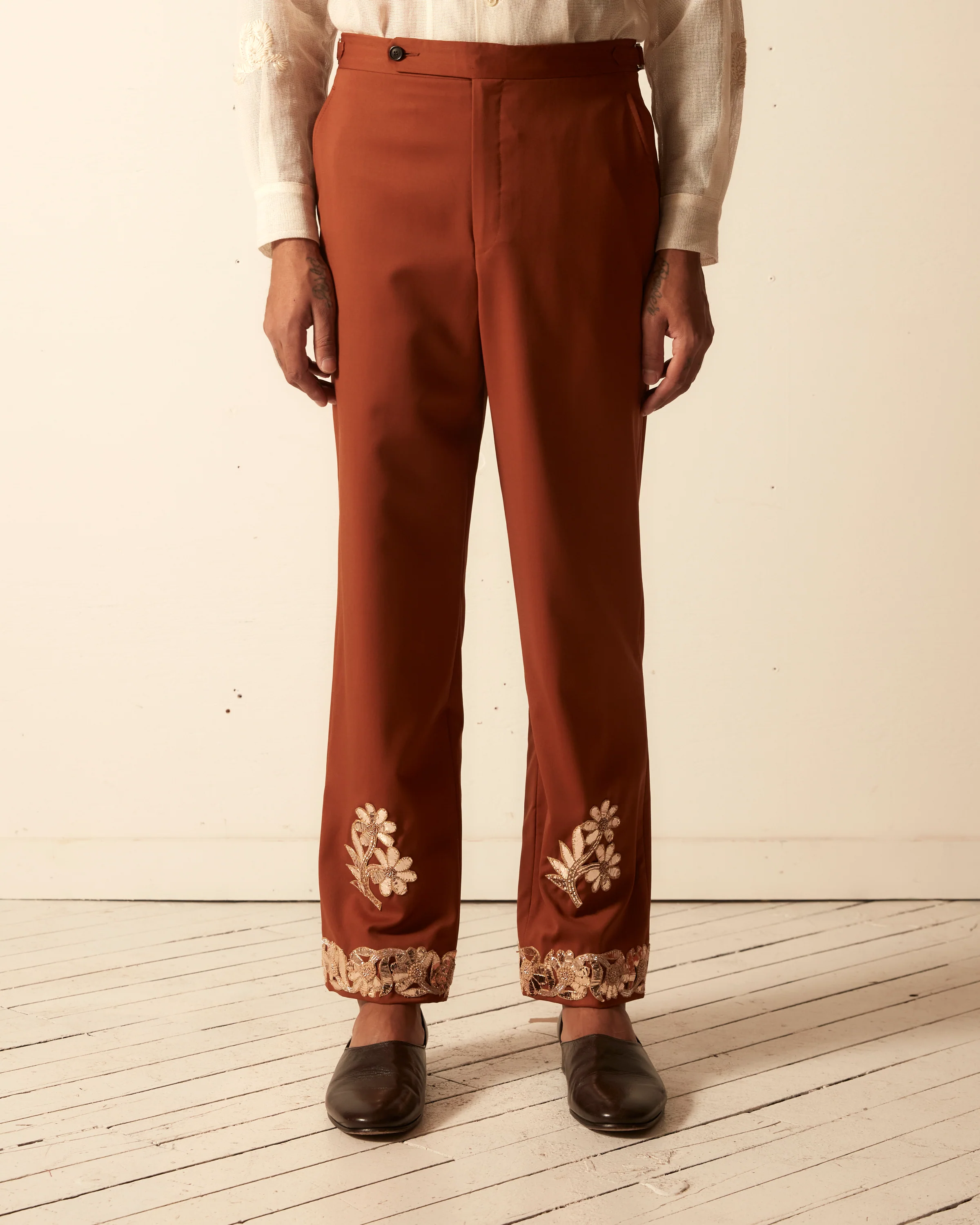 Gilded Floral Suiting Trouser - Image 3