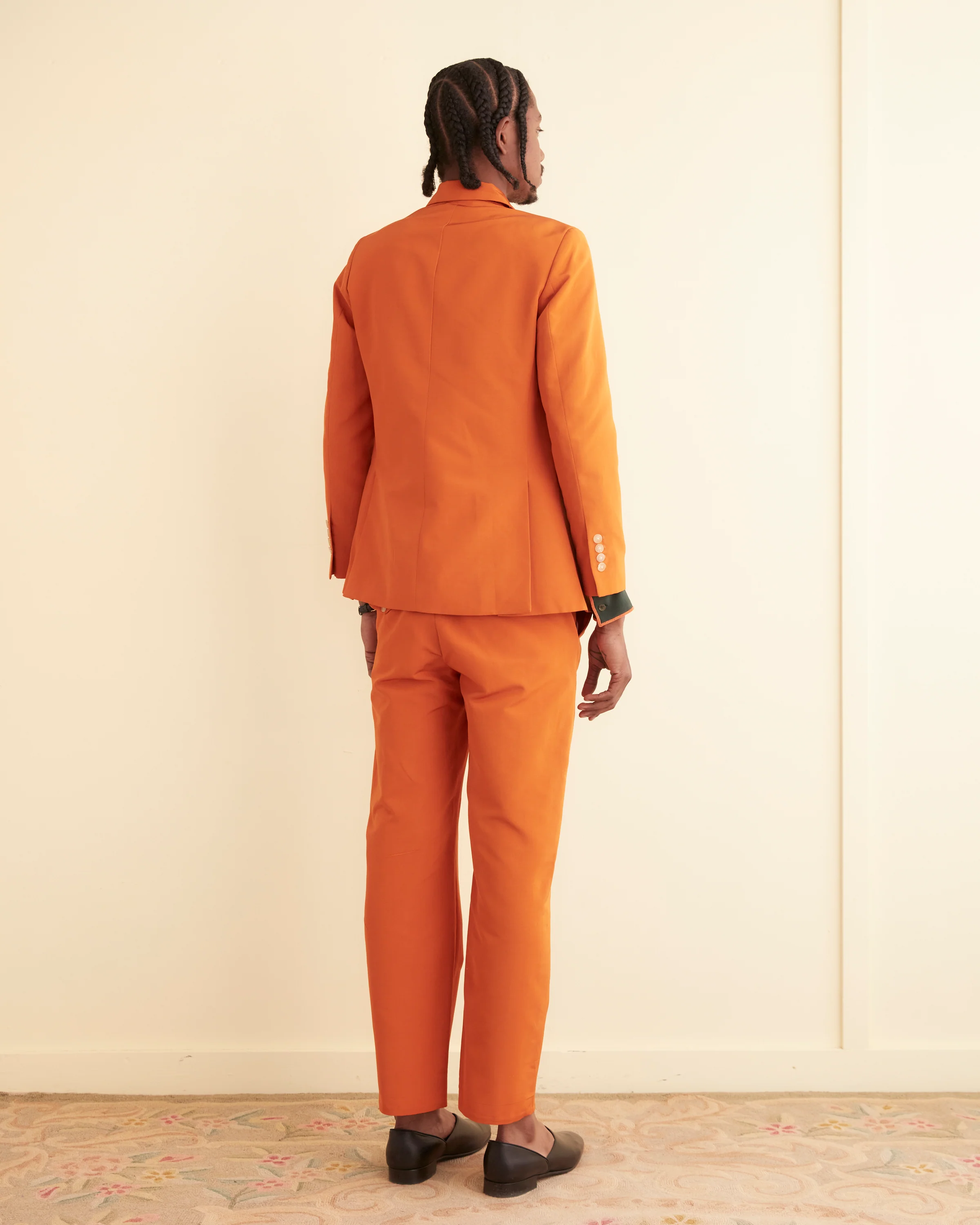 Ginger Faille Single-Breasted Suit Jacket - Image 3
