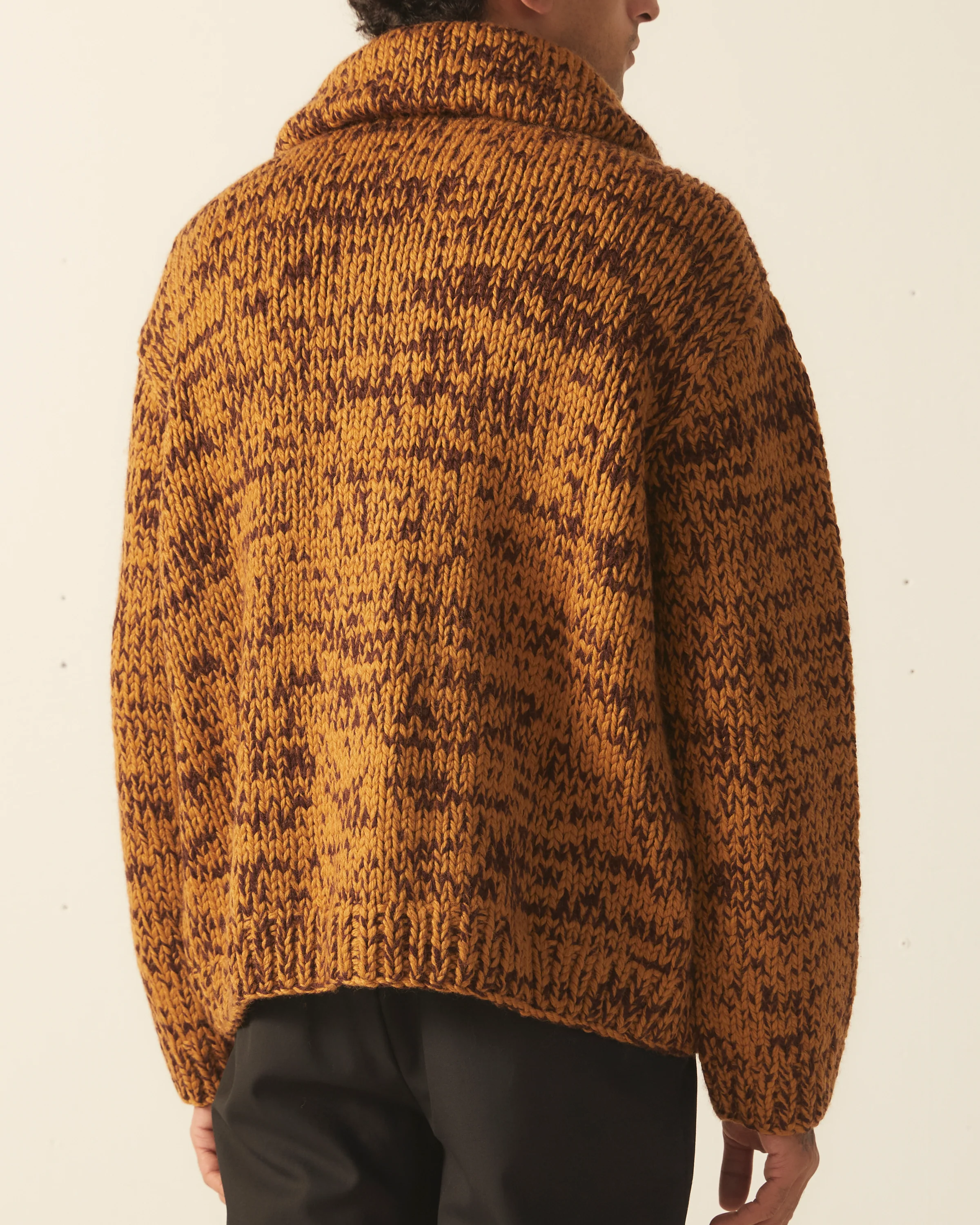 Gluckow Cardigan - Brown Yellow - Image 4