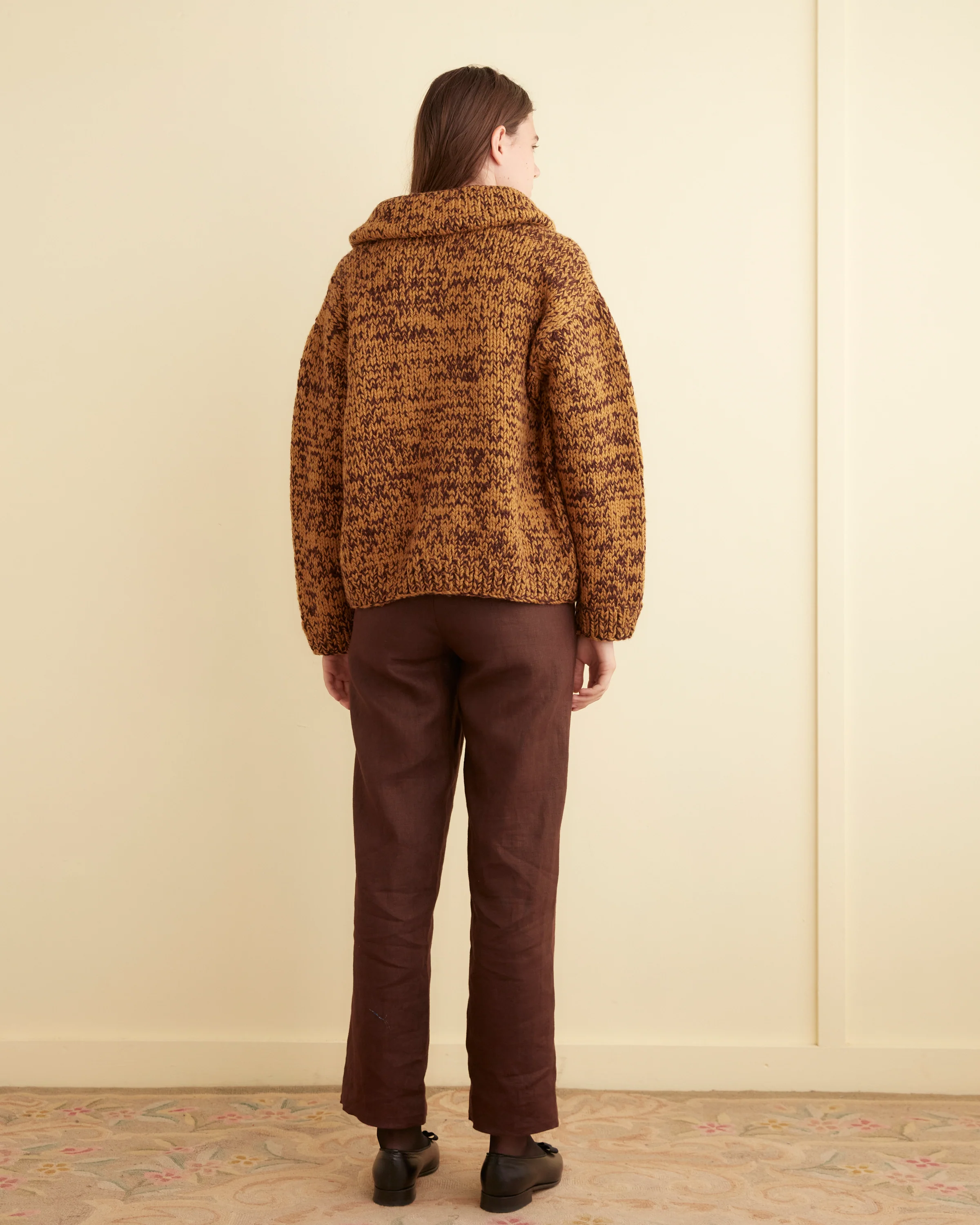 Gluckow Cardigan - Brown/Yellow - Image 3