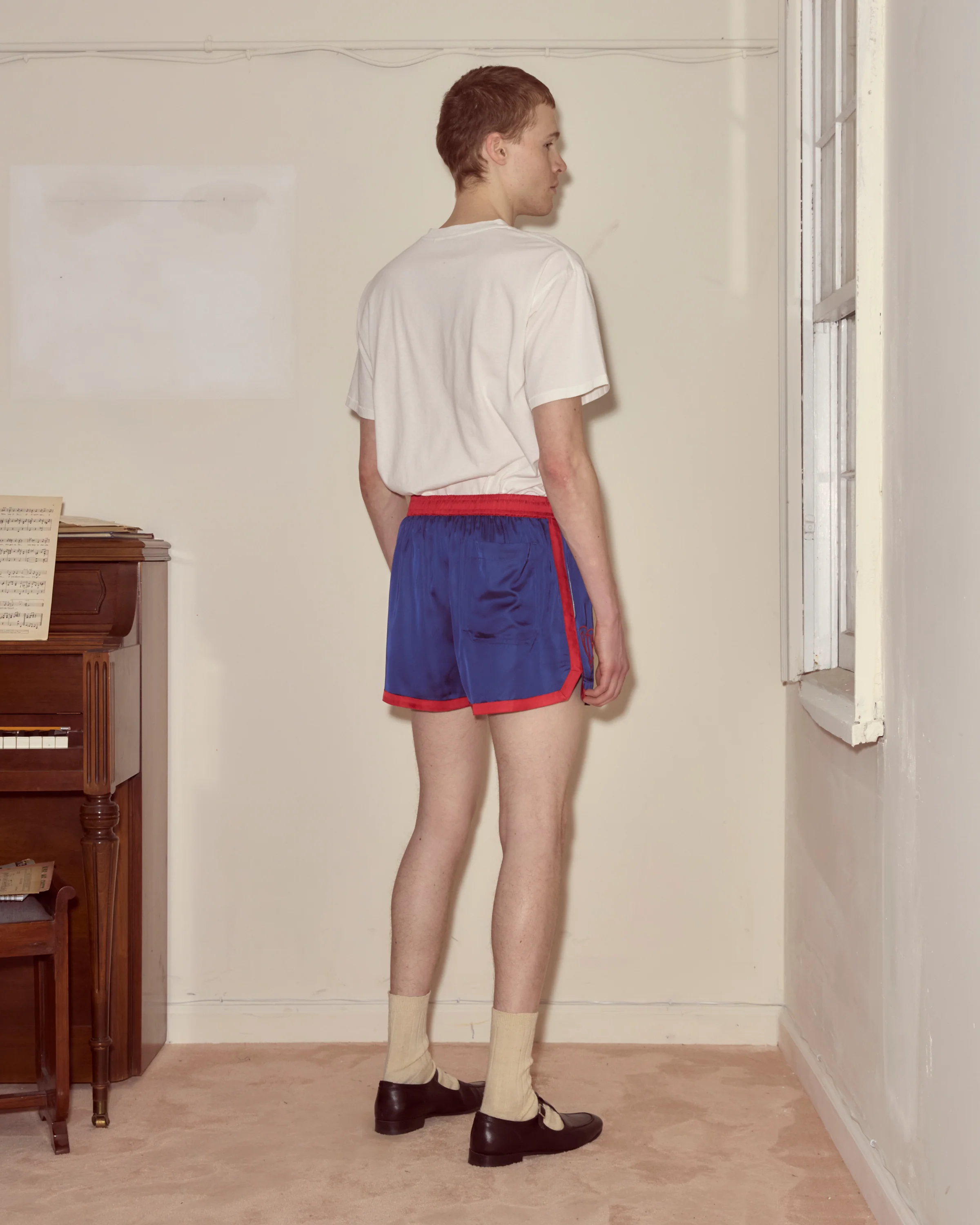 Heart Deco Gym Shorts - Blue - Image 3