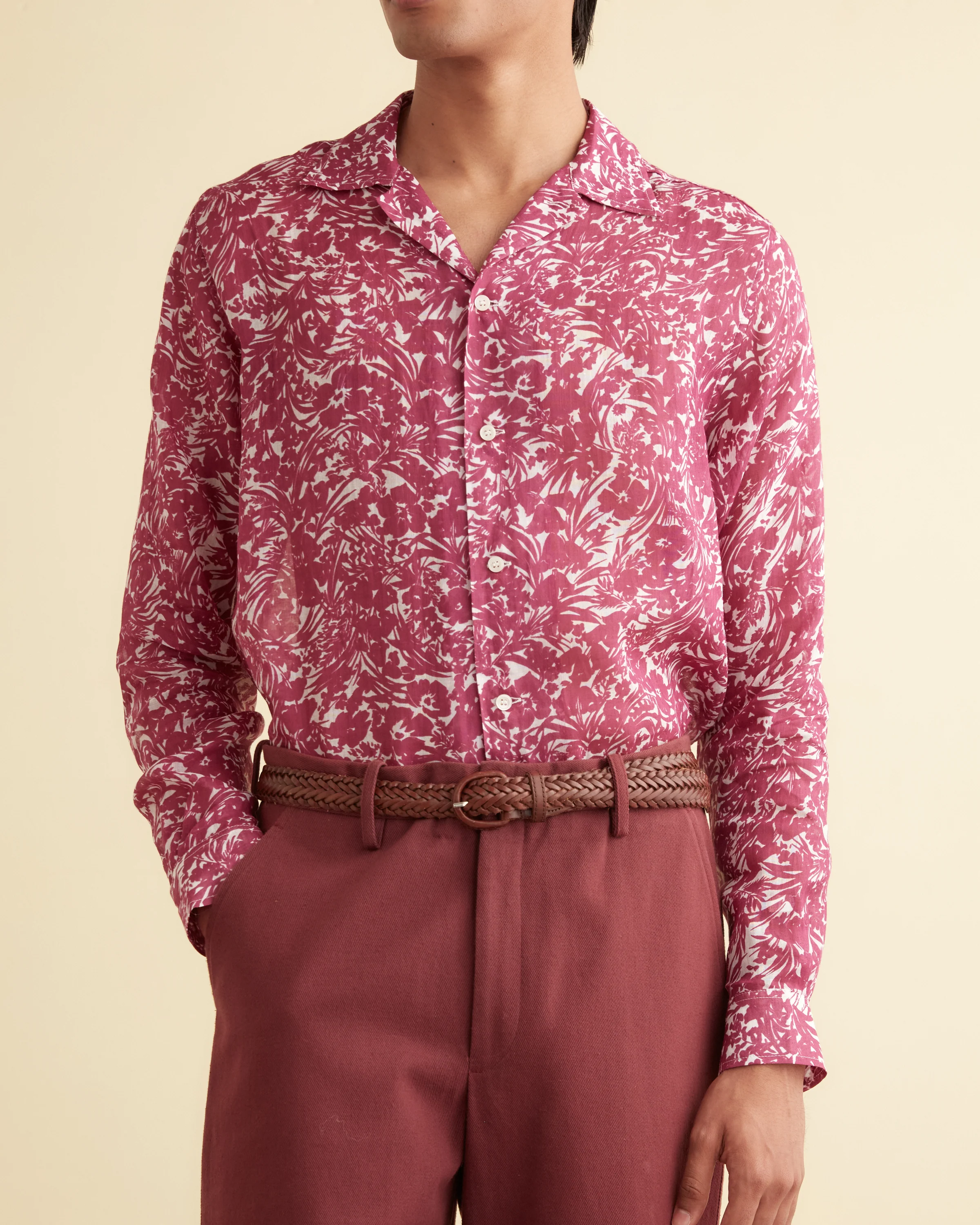 Hibiscus Spray Long Sleeve Shirt - Image 2