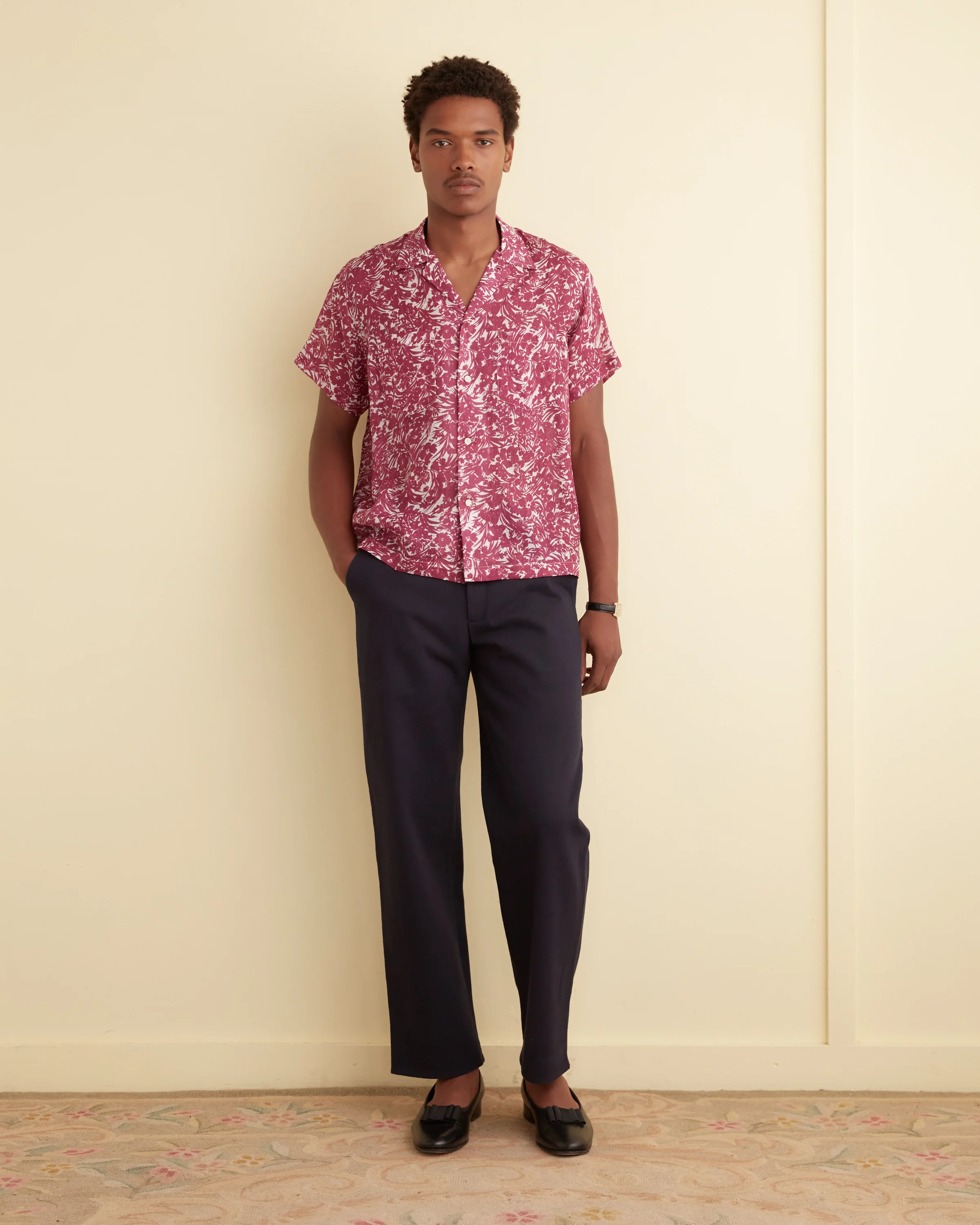 Hibiscus Spray Short Sleeve Shirt - Image 2