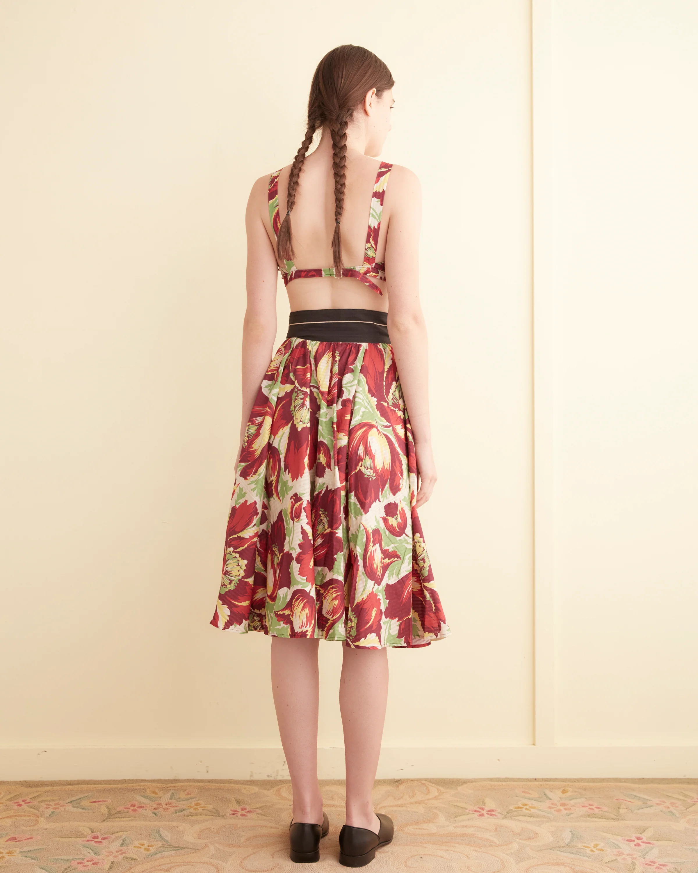 Hibiscus Stripe Skirt - Image 3