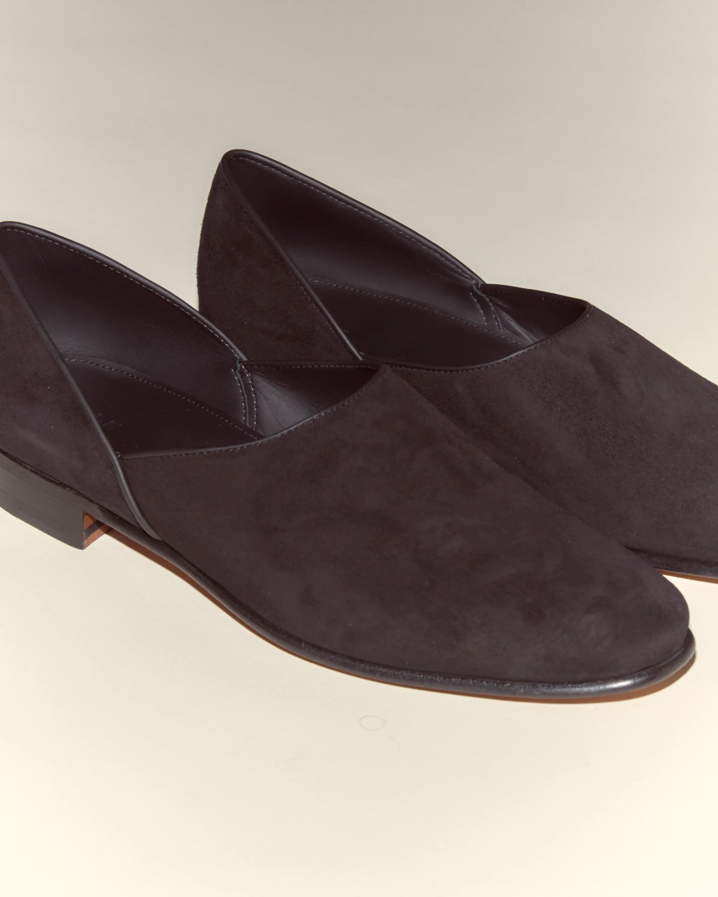 Suede House Shoes - Black - Image 3