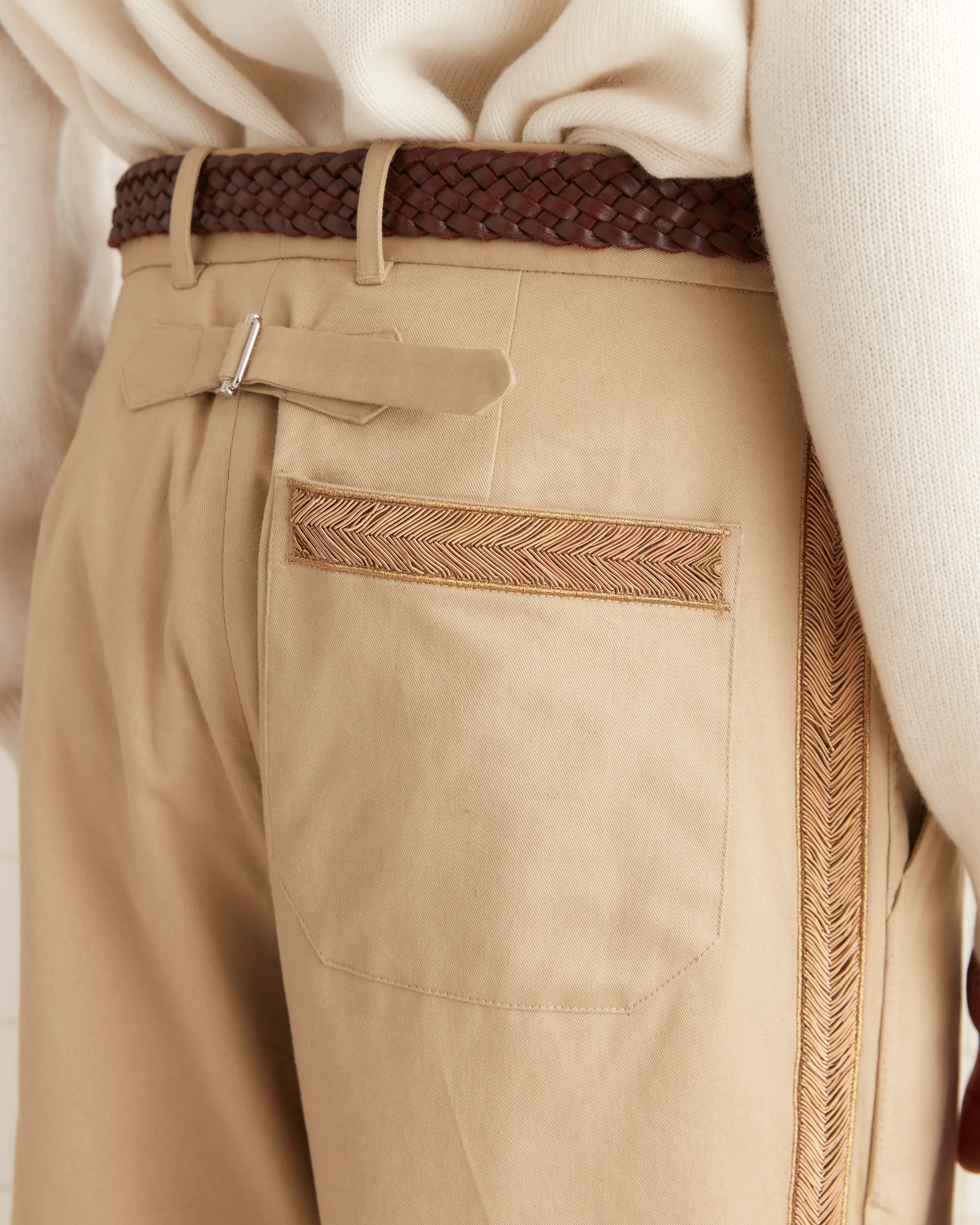 Khaki Bullion Trousers - Image 2