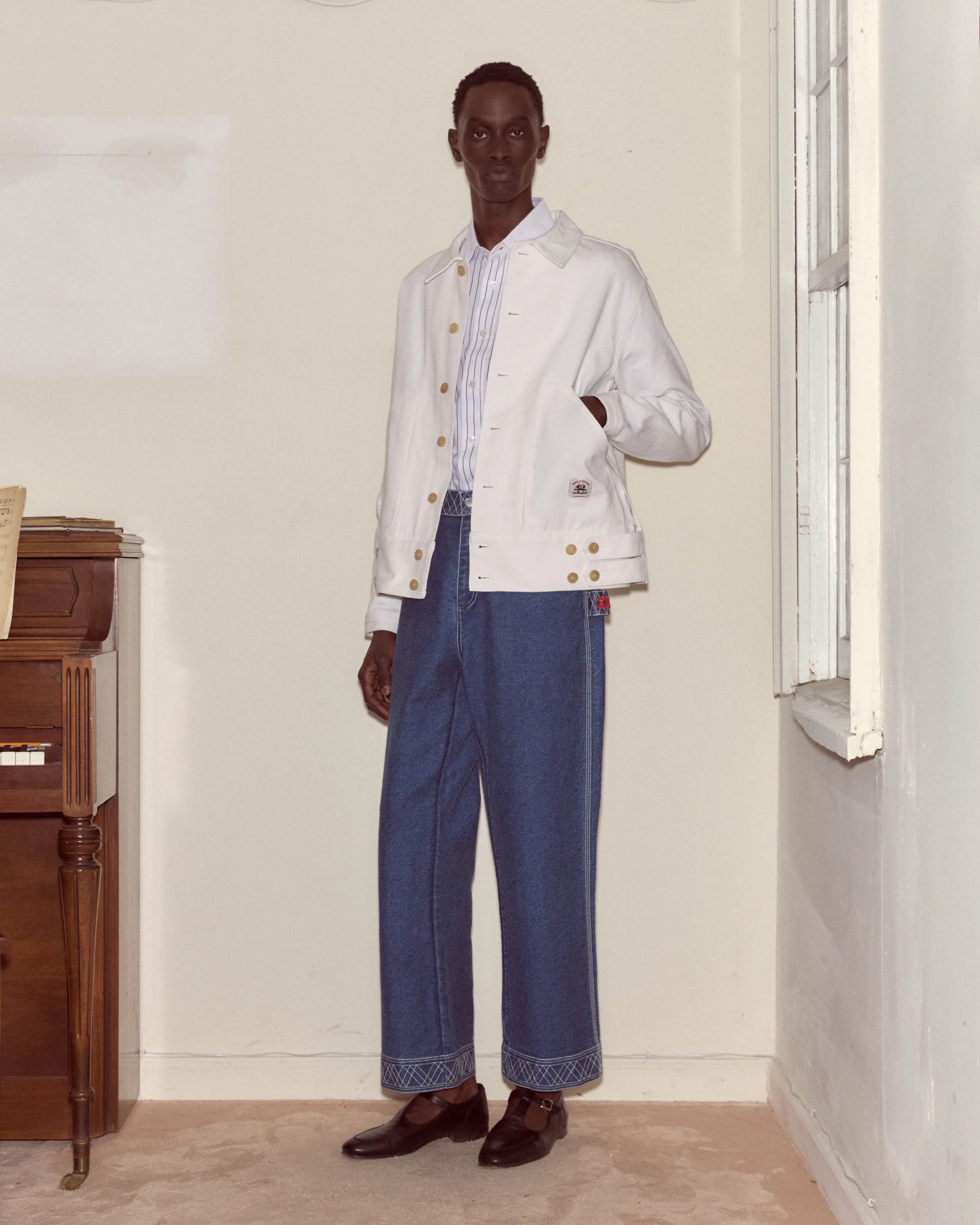 Knolly Brook Side Tab Jacket - White