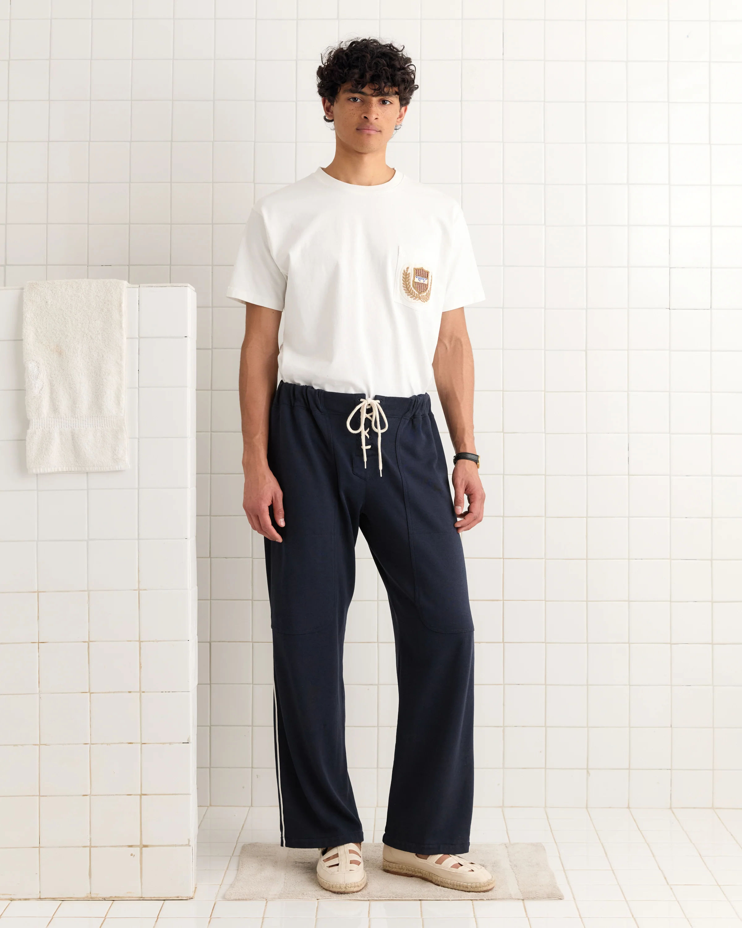 Lace-Front Sweatpants