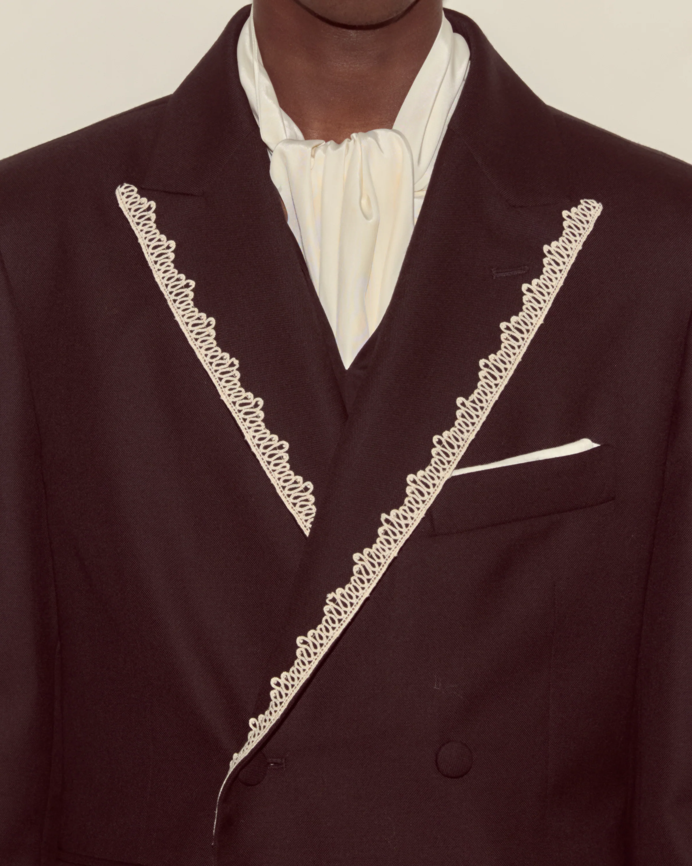 Lacework Double-Breasted Tuxedo Jacket - Image 2