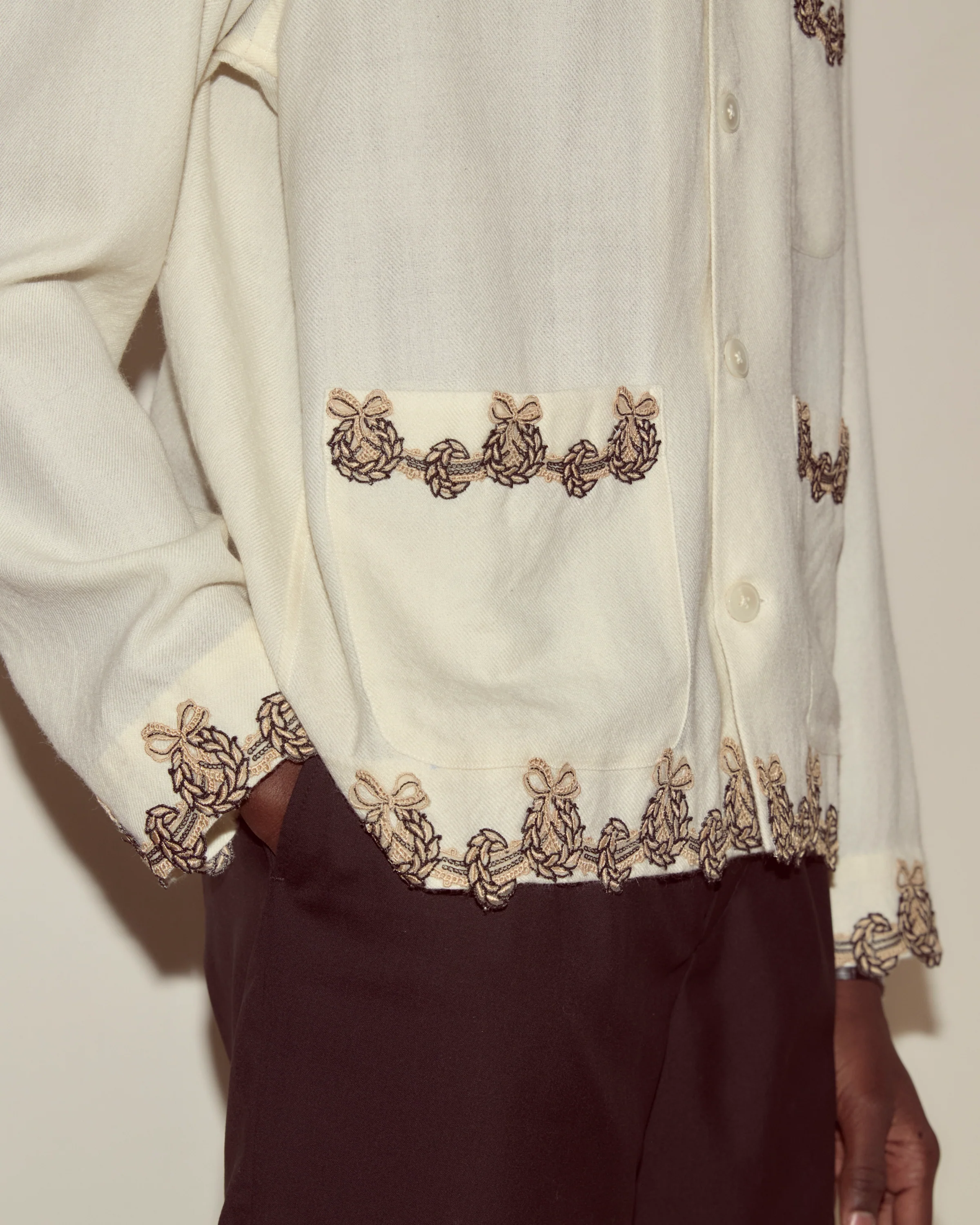 Laurelist Overshirt - Cream - Image 3