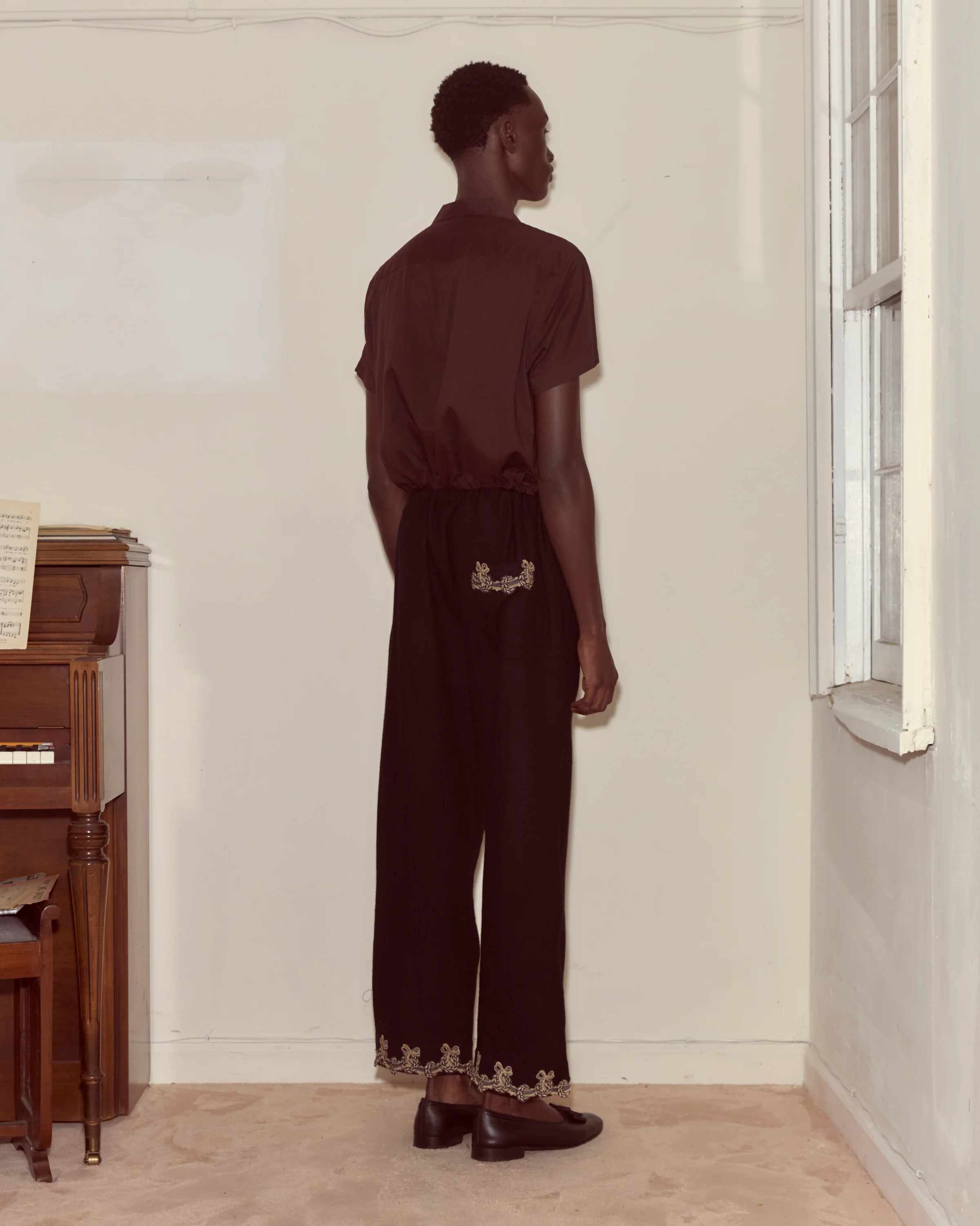Laurelist Pajama Pants - Black - Image 3