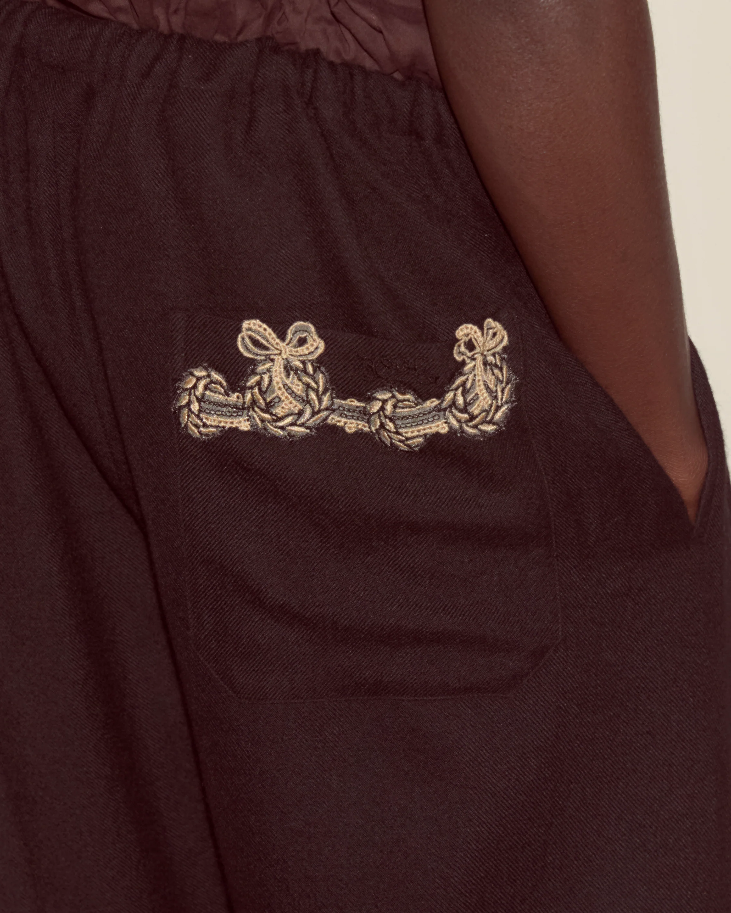 Laurelist Pajama Pants - Black - Image 4