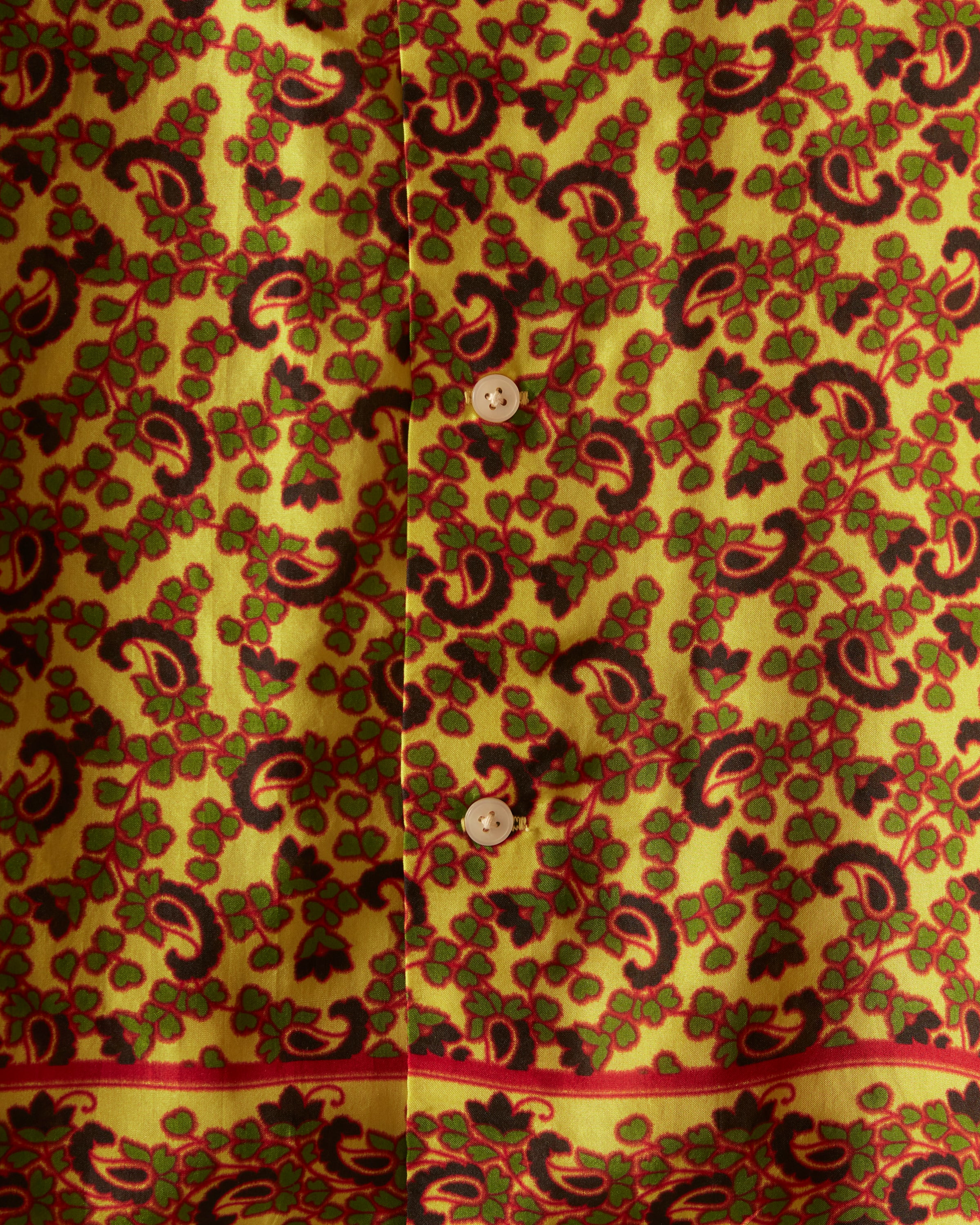 Lemon Paisley Short Sleeve Shirt - Image 3