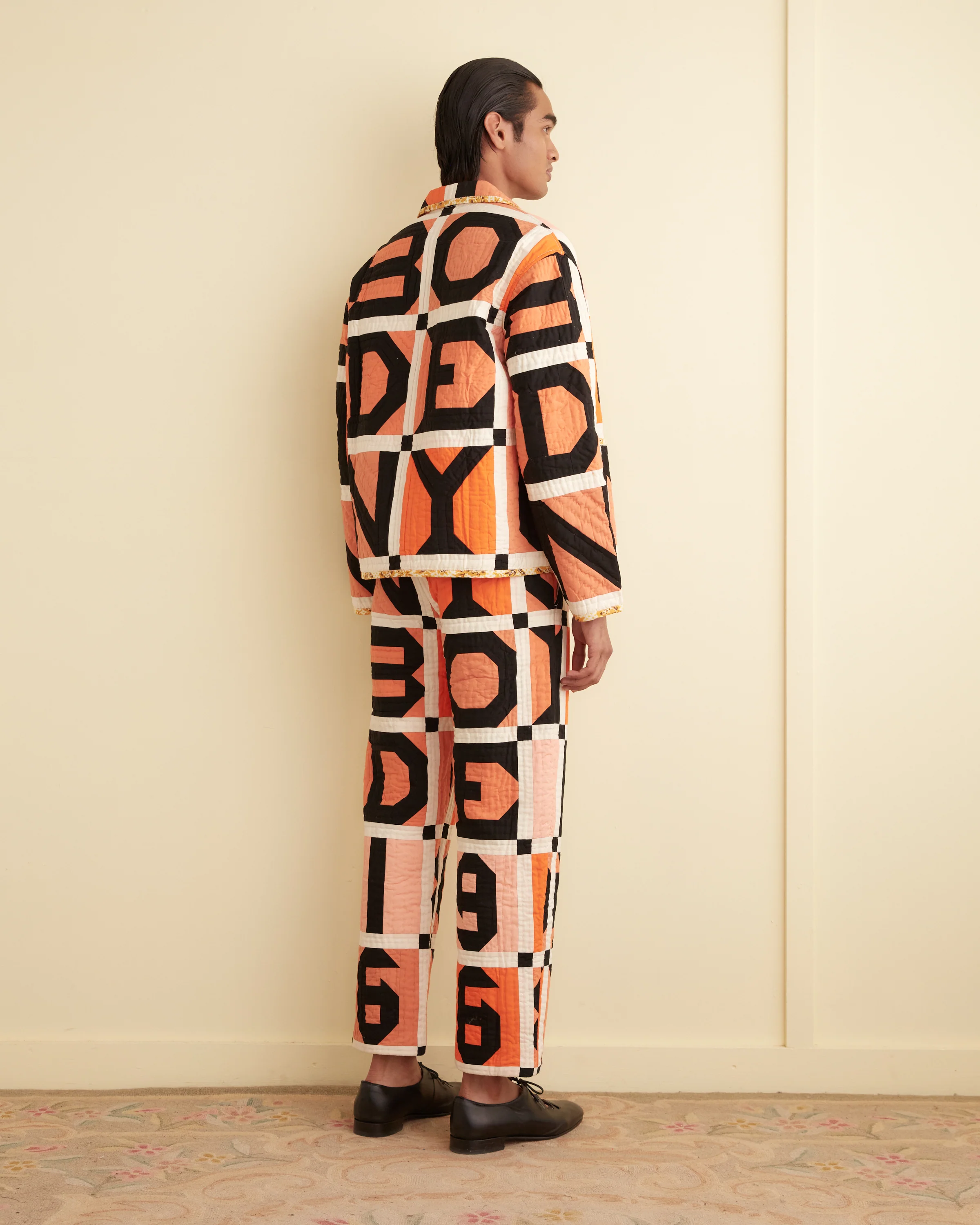 Letter Block Quilt Trousers - Image 3
