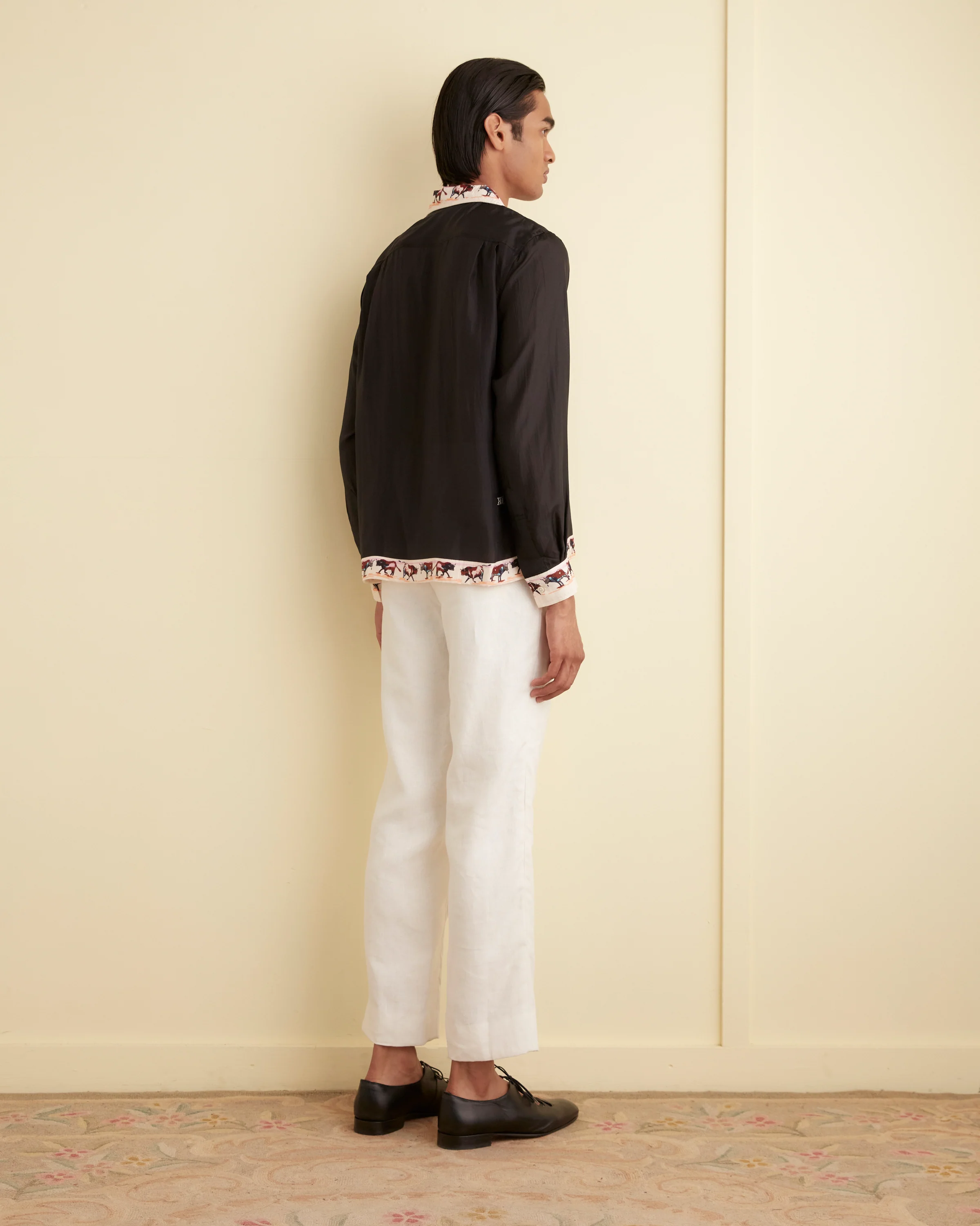 Linen Suiting Trousers - Ivory - Image 3