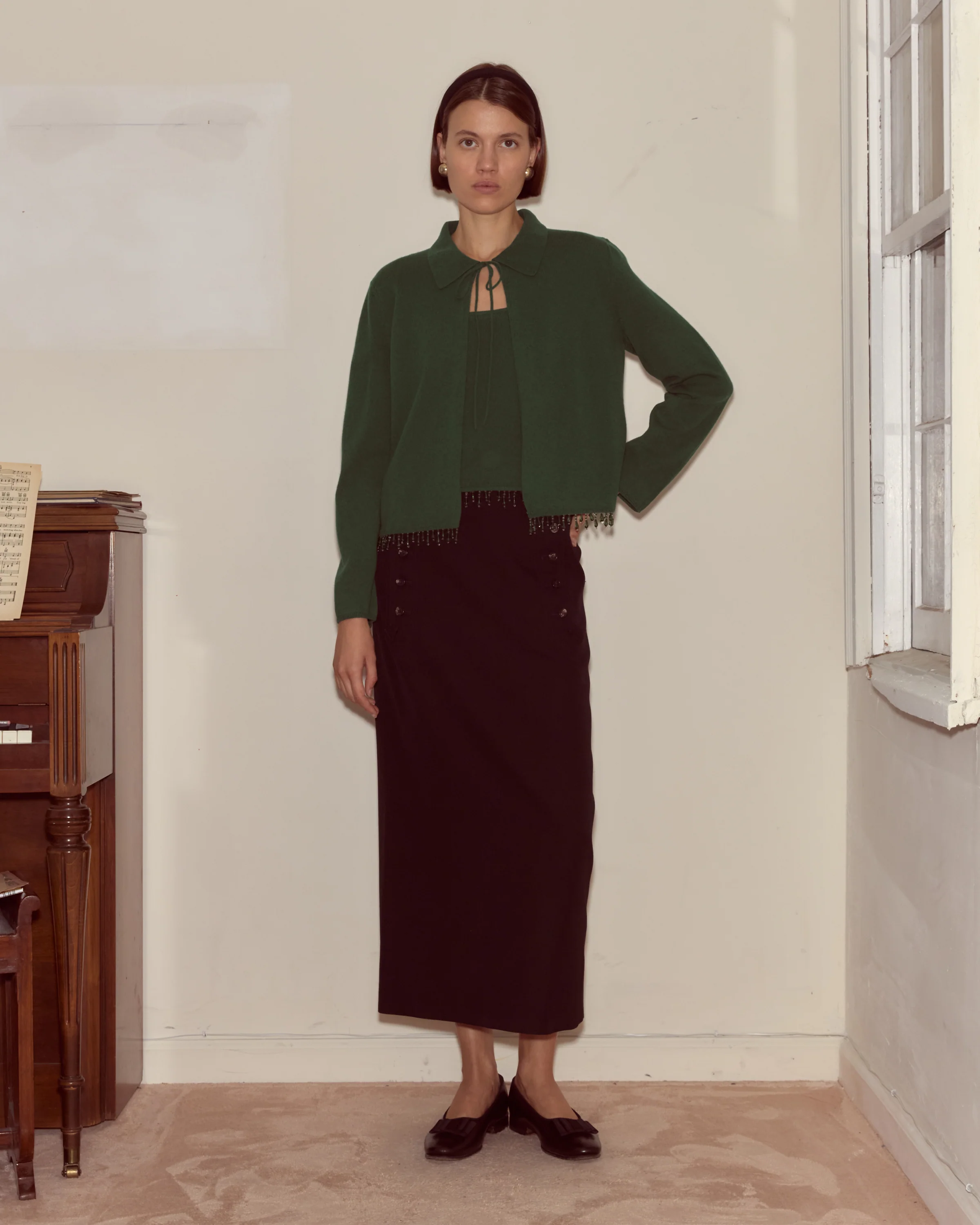 Lodge Cardigan - Dark Green