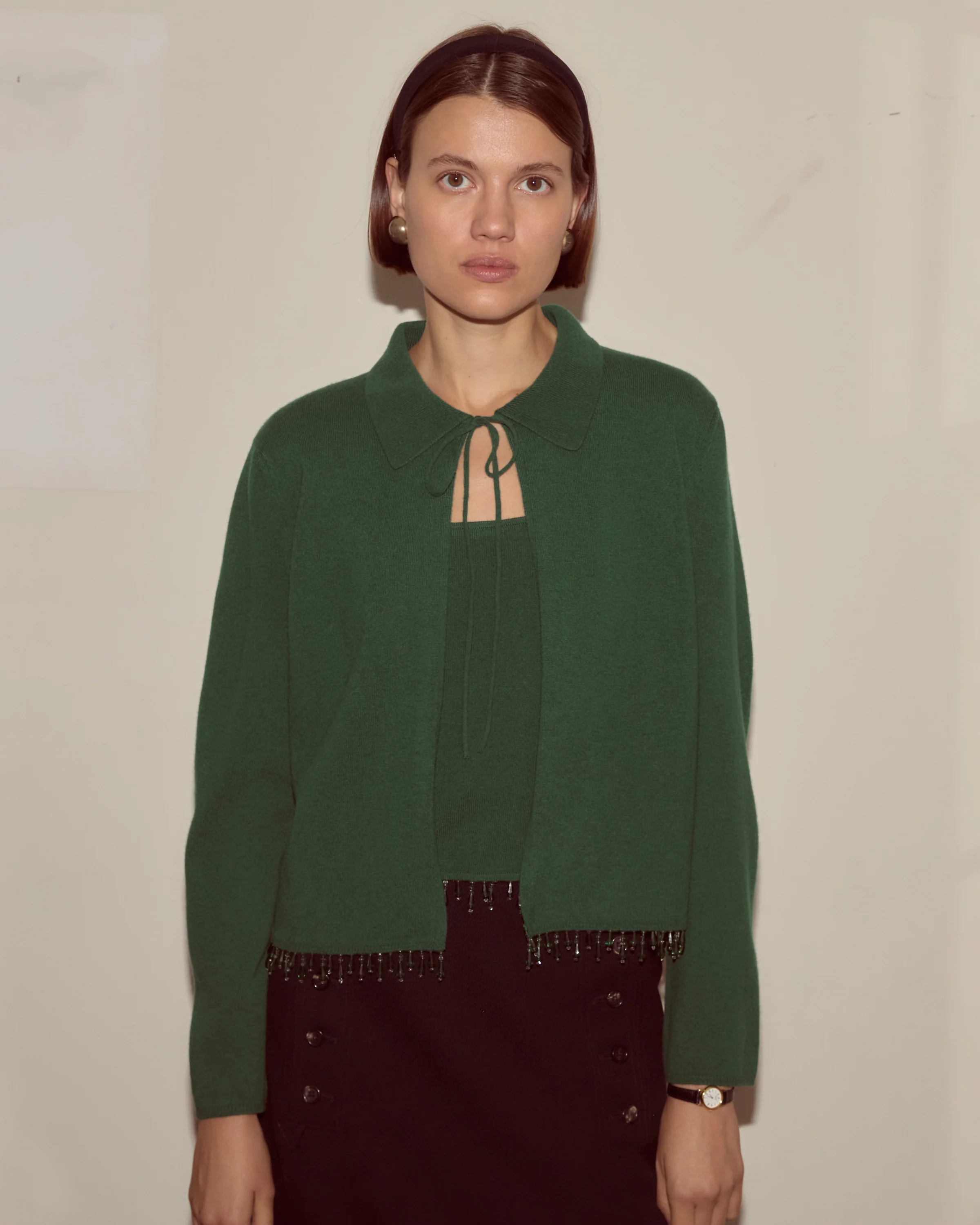 Lodge Cardigan - Dark Green - Image 2