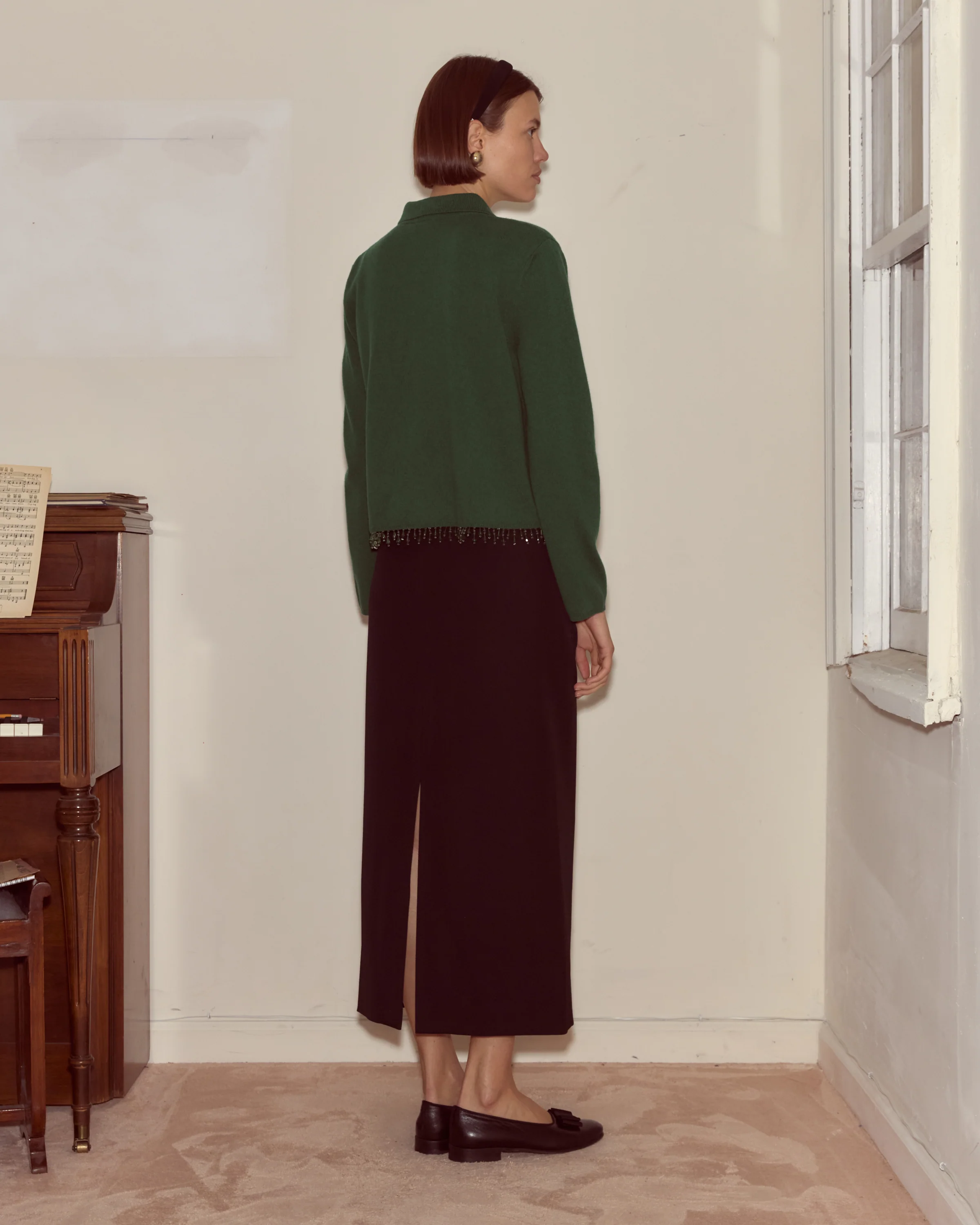 Lodge Cardigan - Dark Green - Image 3
