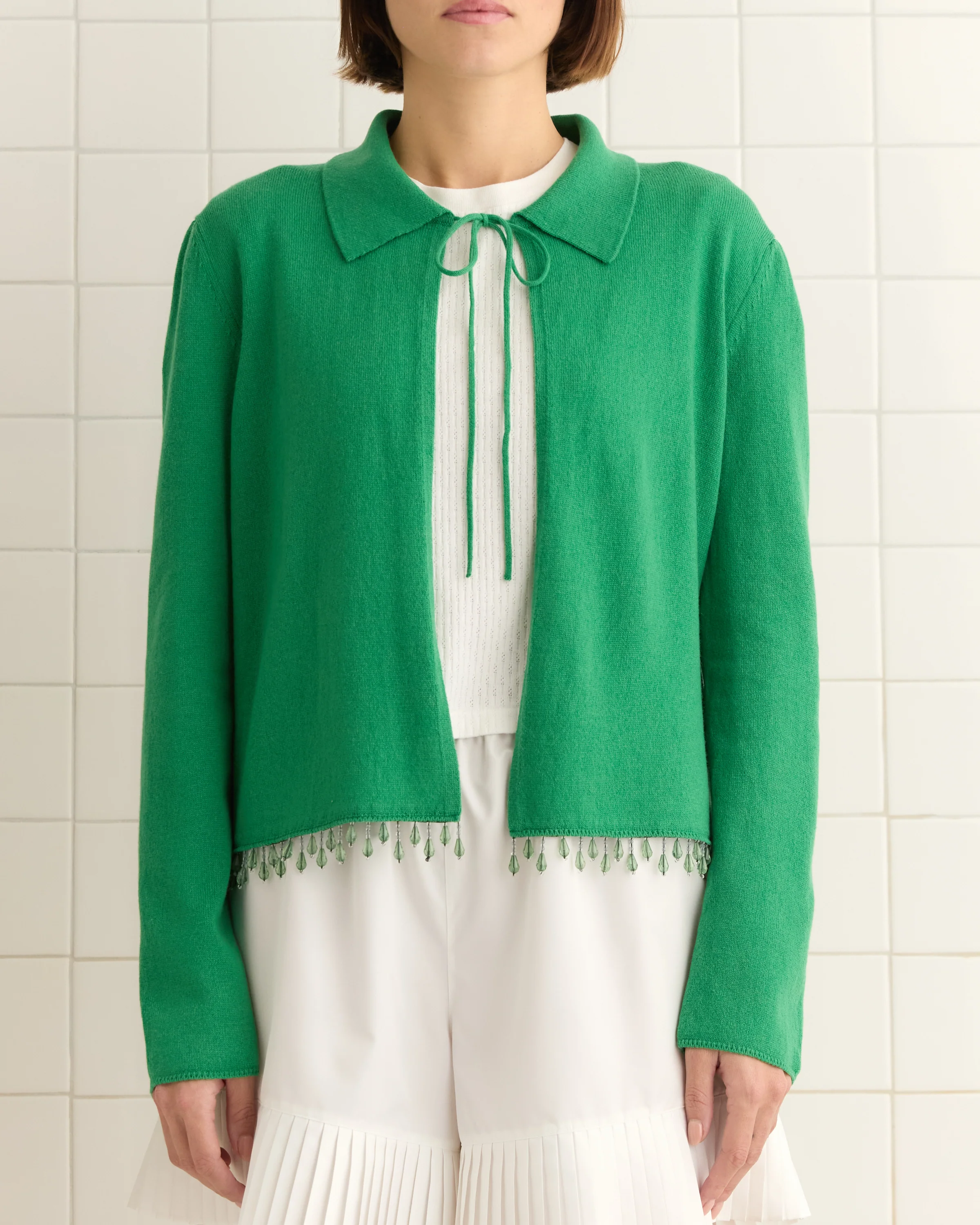 Lodge Cardigan - Green - Image 2