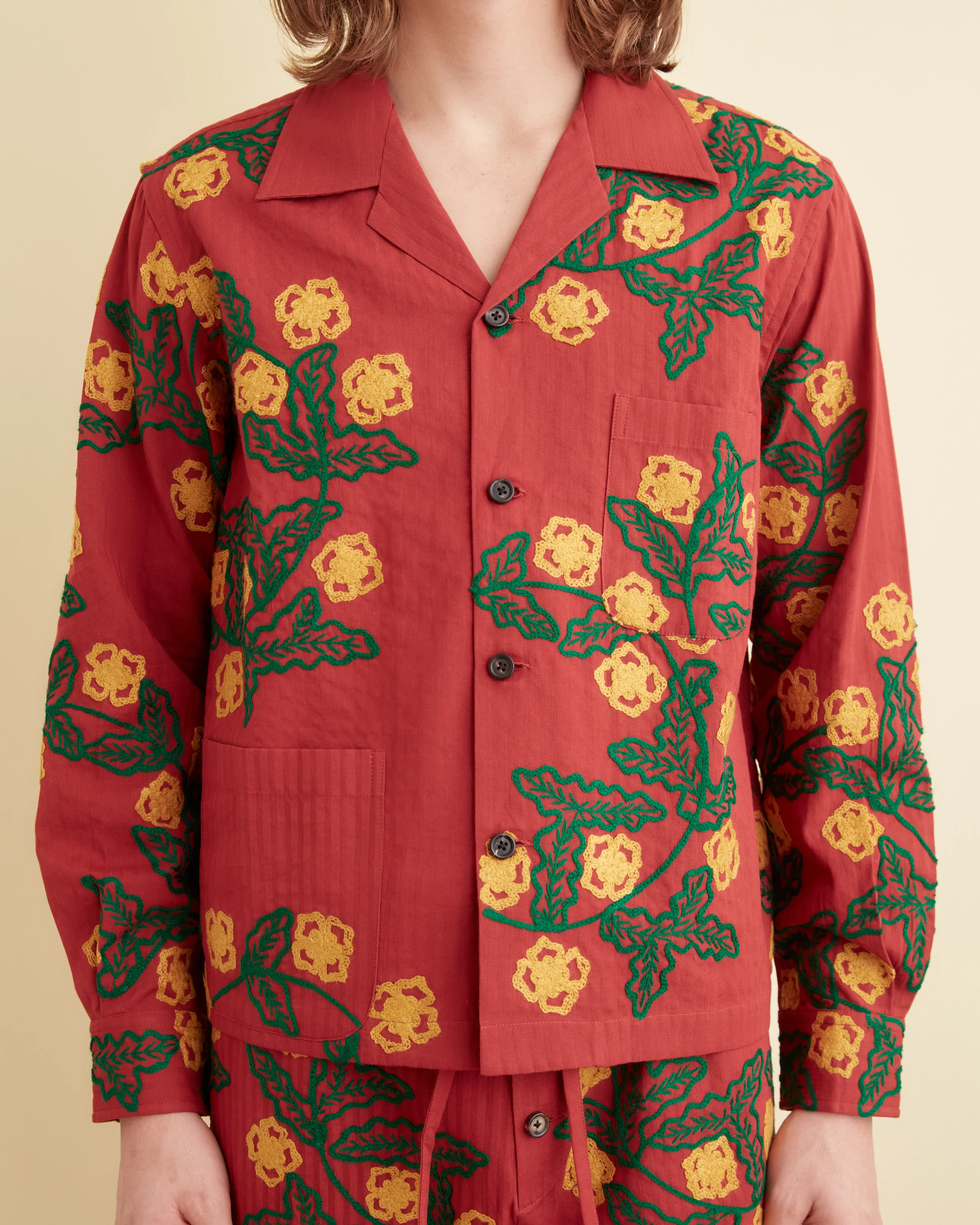 Marigold Wreath Long Sleeve Shirt - Image 2