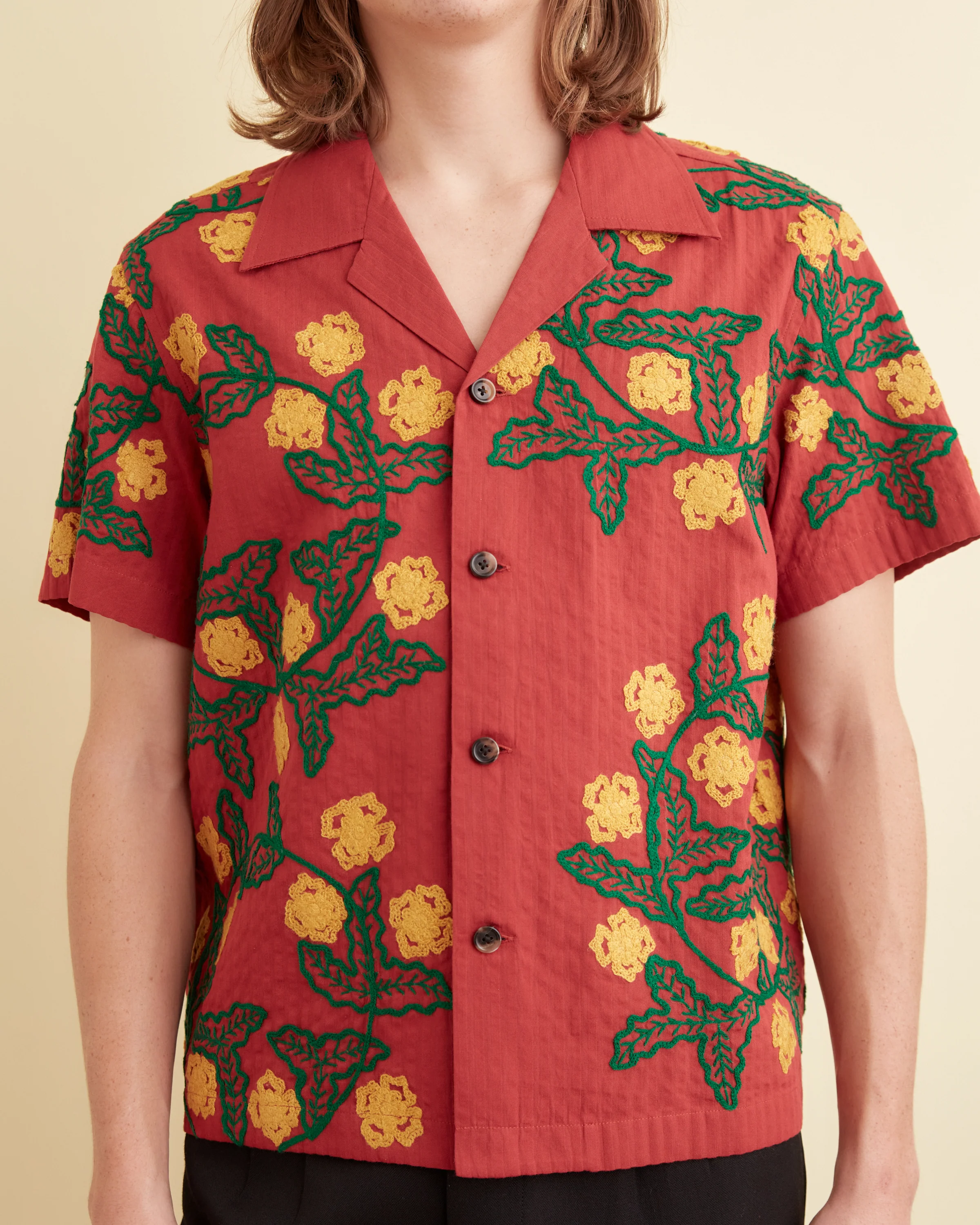 Marigold Wreath Short Sleeve Shirt
