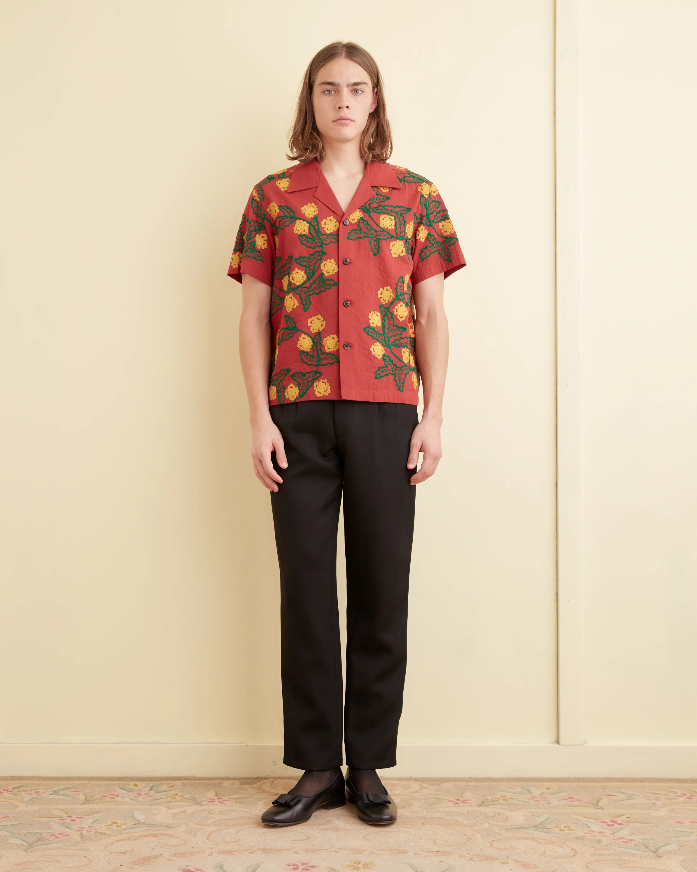 Marigold Wreath Short Sleeve Shirt - Image 2