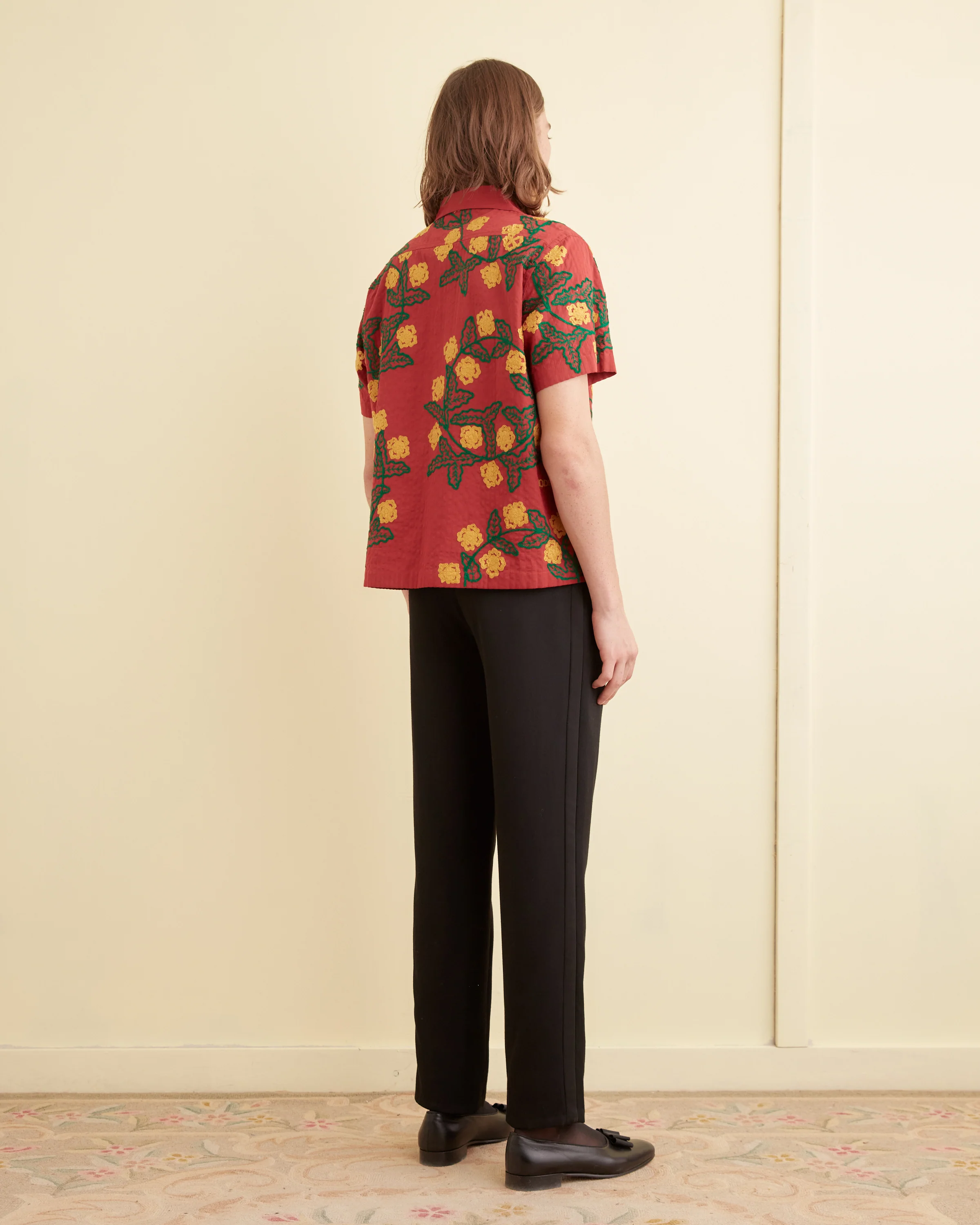 Marigold Wreath Short Sleeve Shirt - Image 3