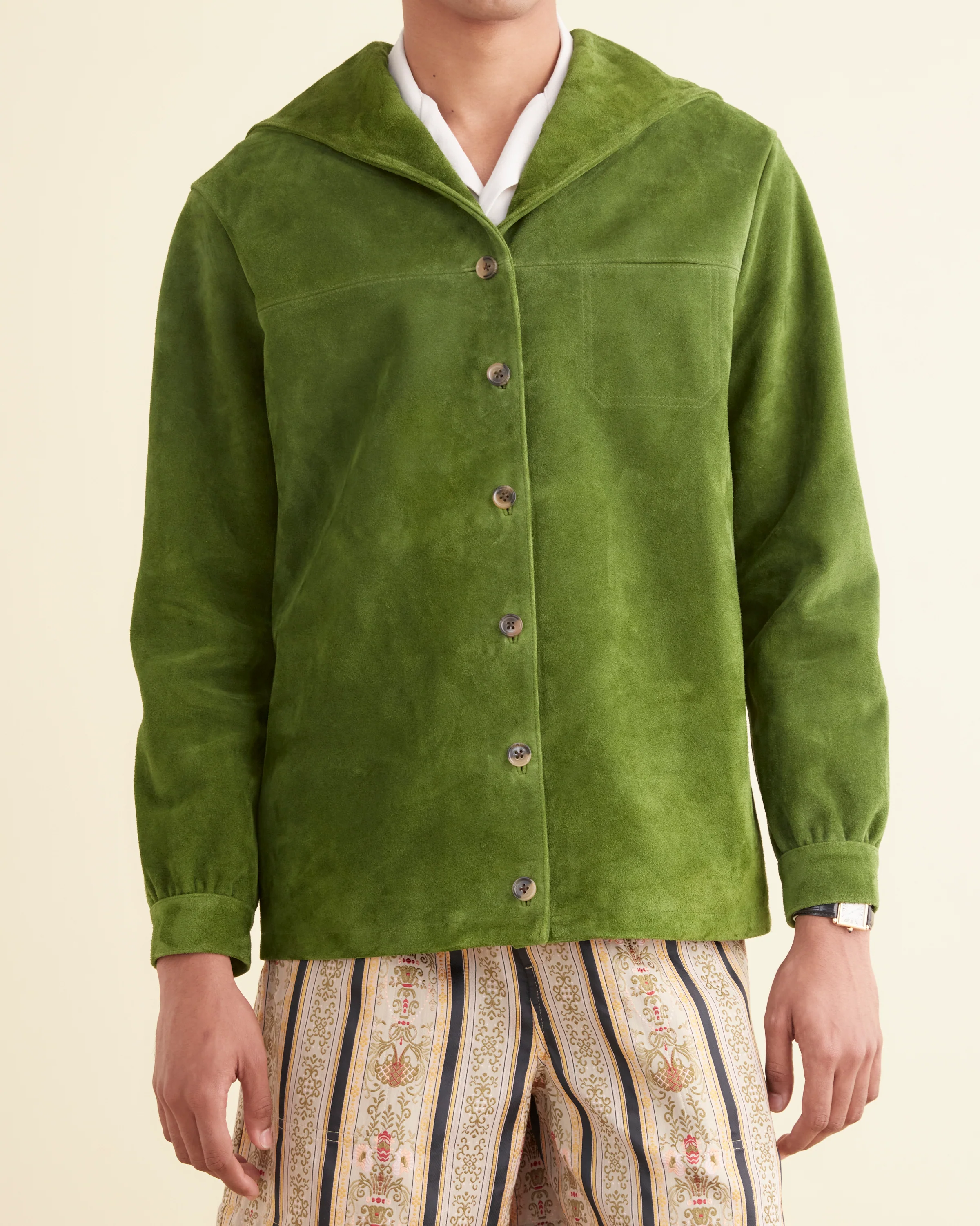 Mariner Suede Jacket - Green - Image 2