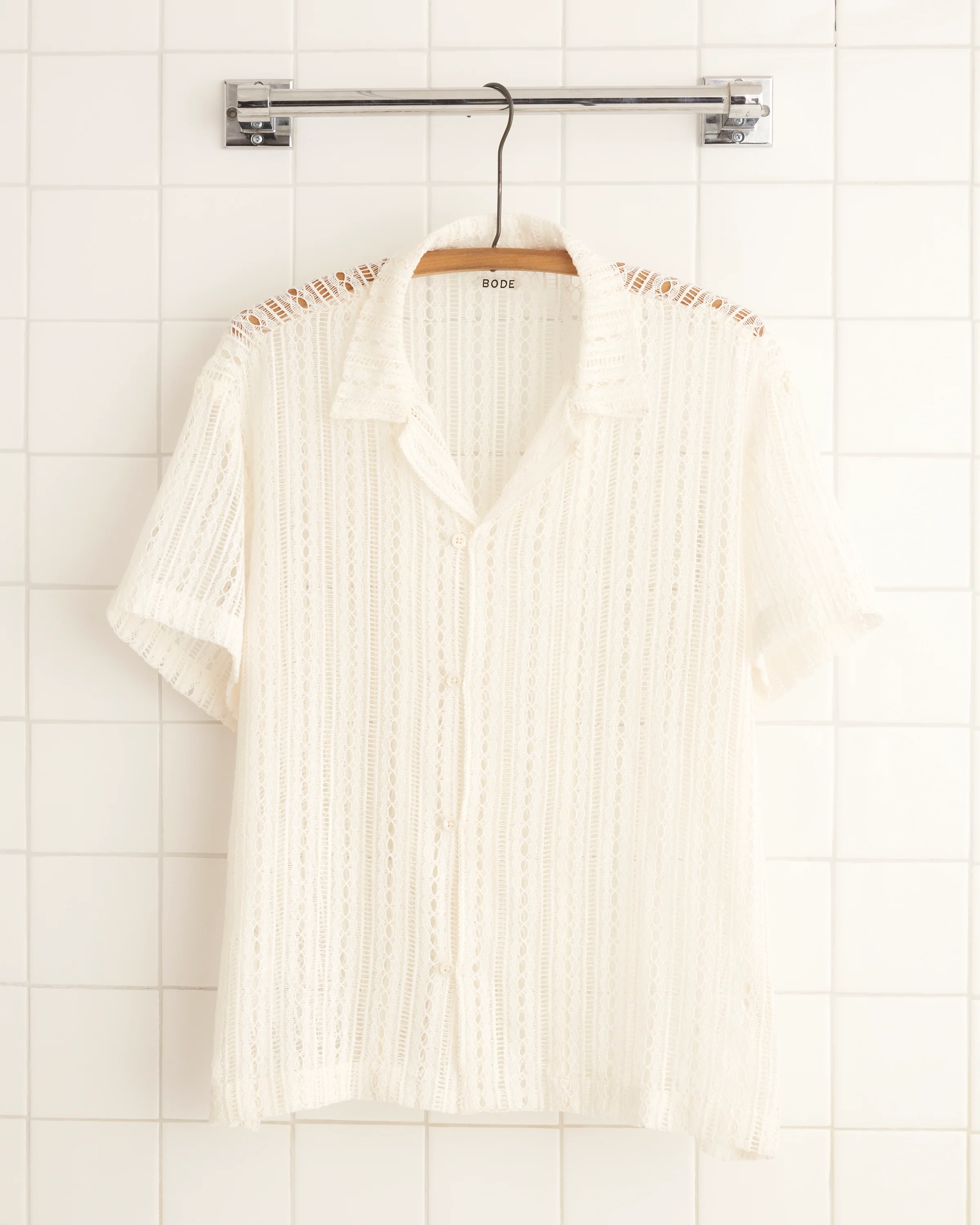 Meandering Lace Short Sleeve Shirt - Image 4