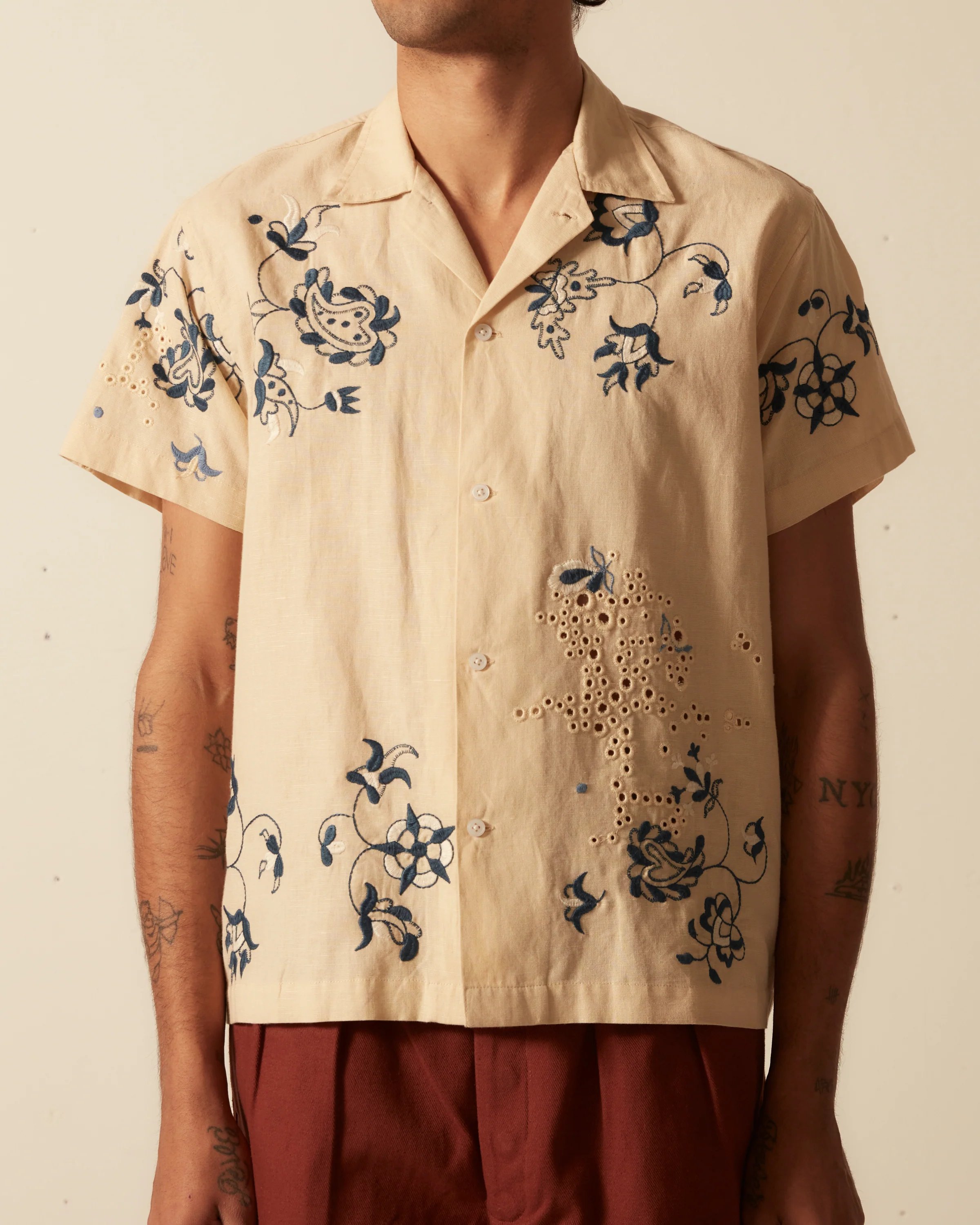Mended Floral Short Sleeve Shirt - Image 2