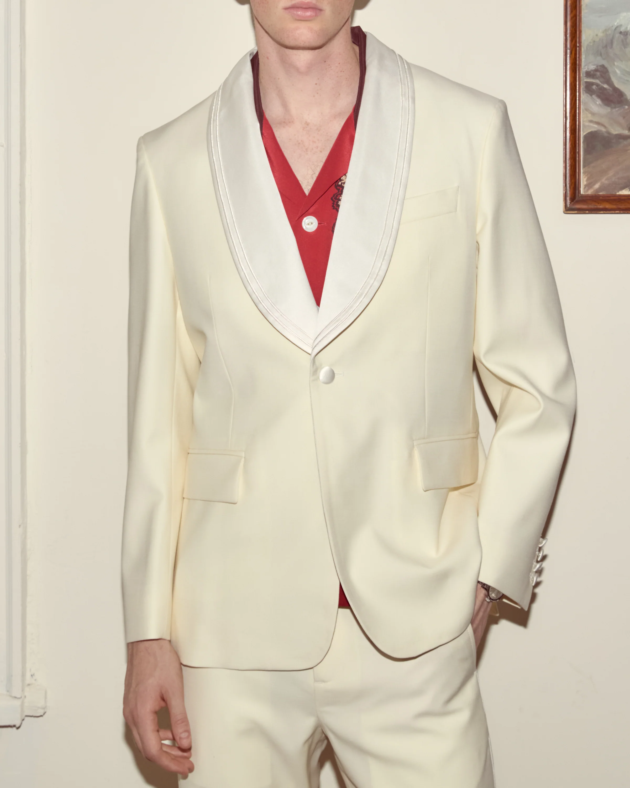 Meringue Shawl Collar Tuxedo Jacket - Image 2