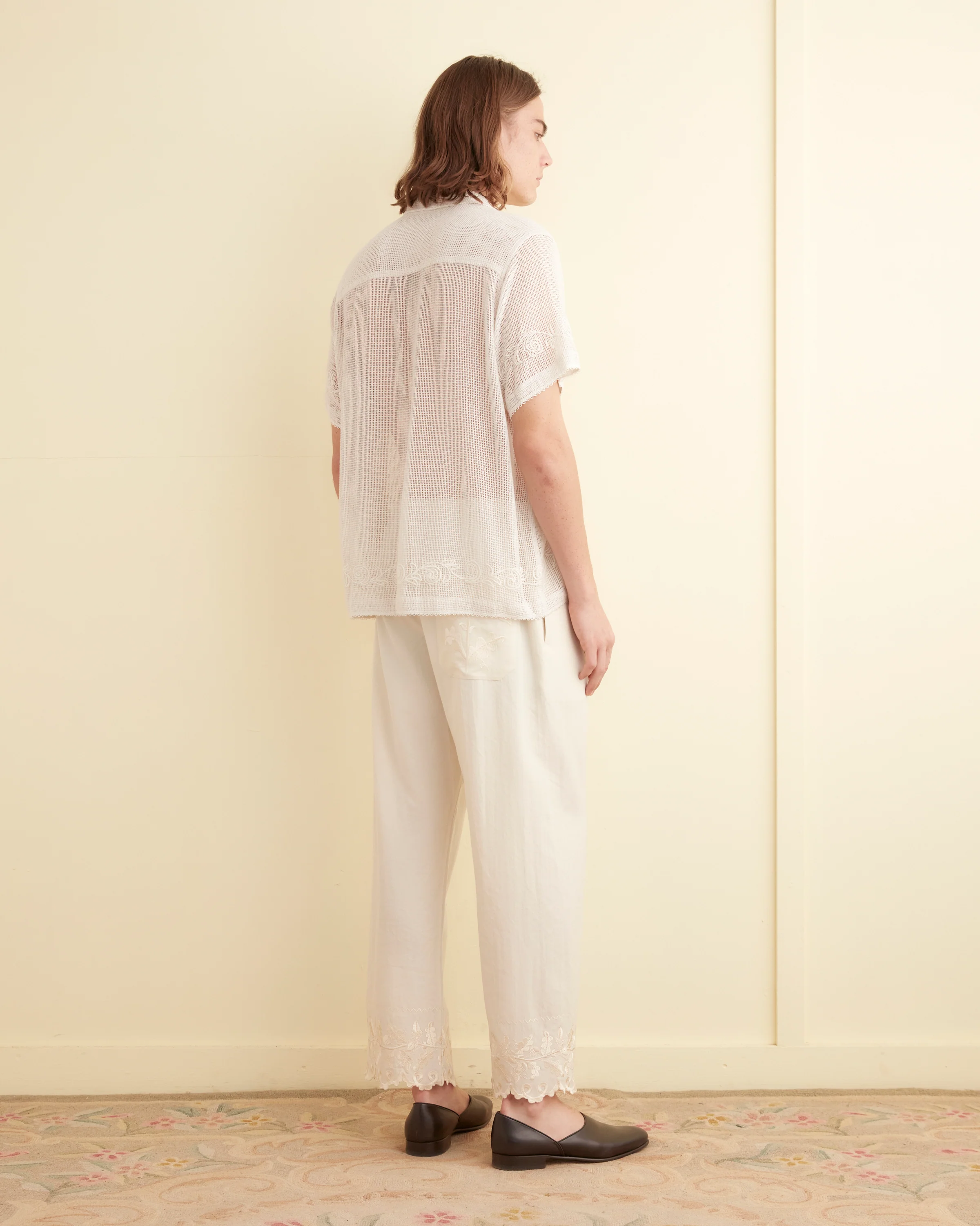 Mesh Filigree Short Sleeve Shirt - Image 3