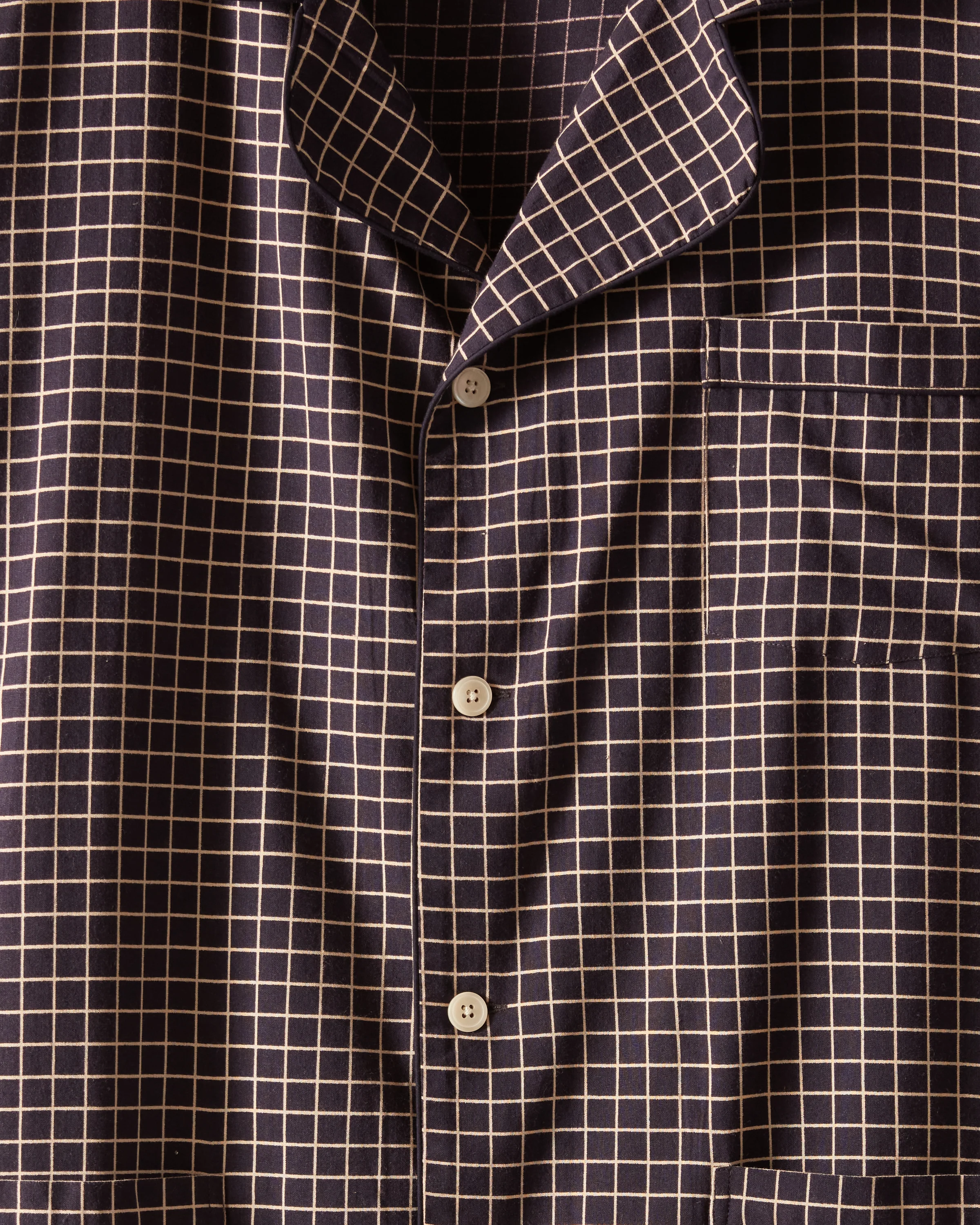 Midnight Grid Pajama Shirt - Image 2