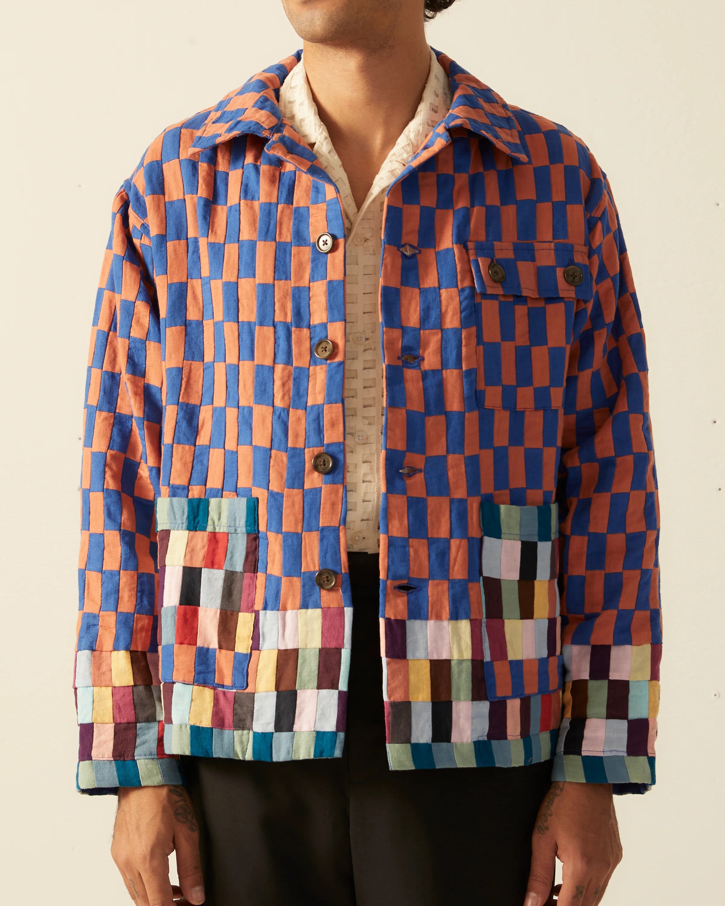 Mini Patchwork Workwear Jacket - Image 2