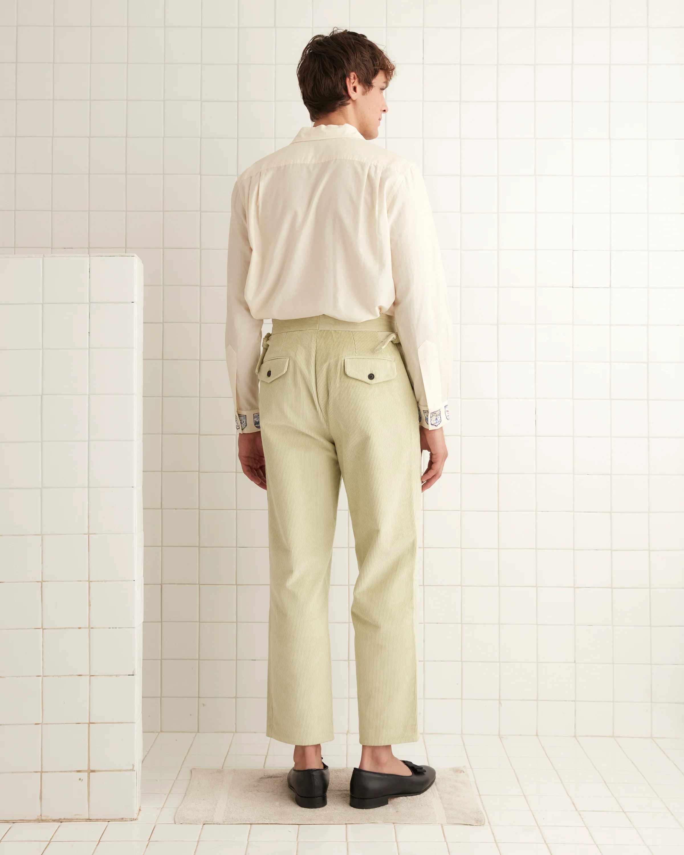 Mint Corduroy Trousers - Image 3