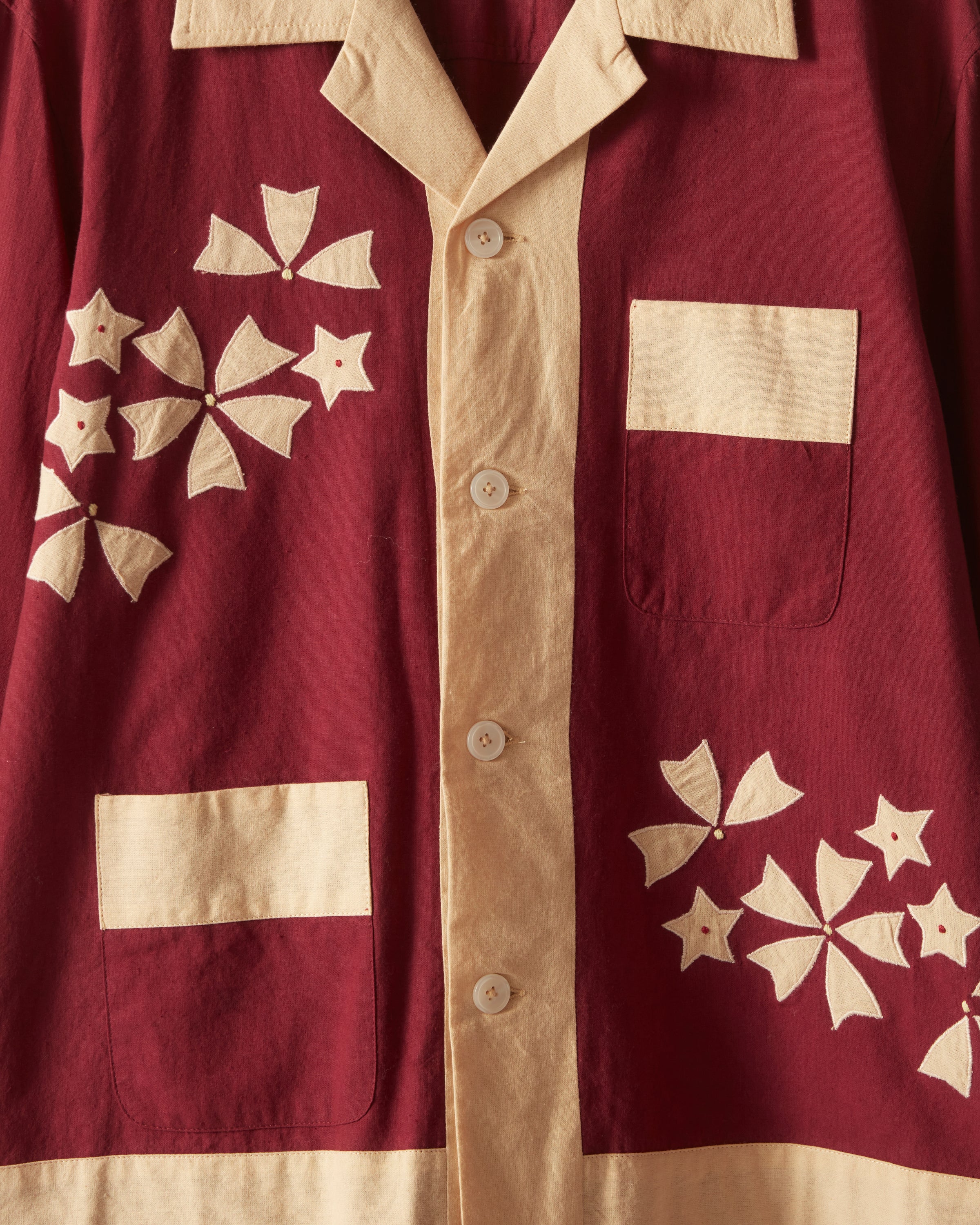 Moonflower Appliqué Long Sleeve Shirt