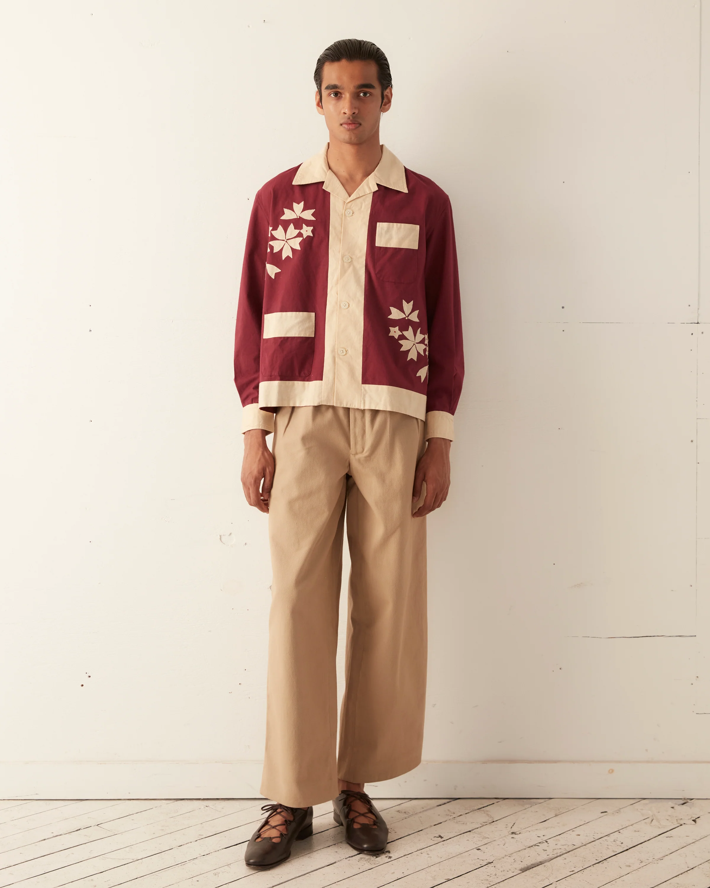Moonflower Appliqué Long Sleeve Shirt - Image 2