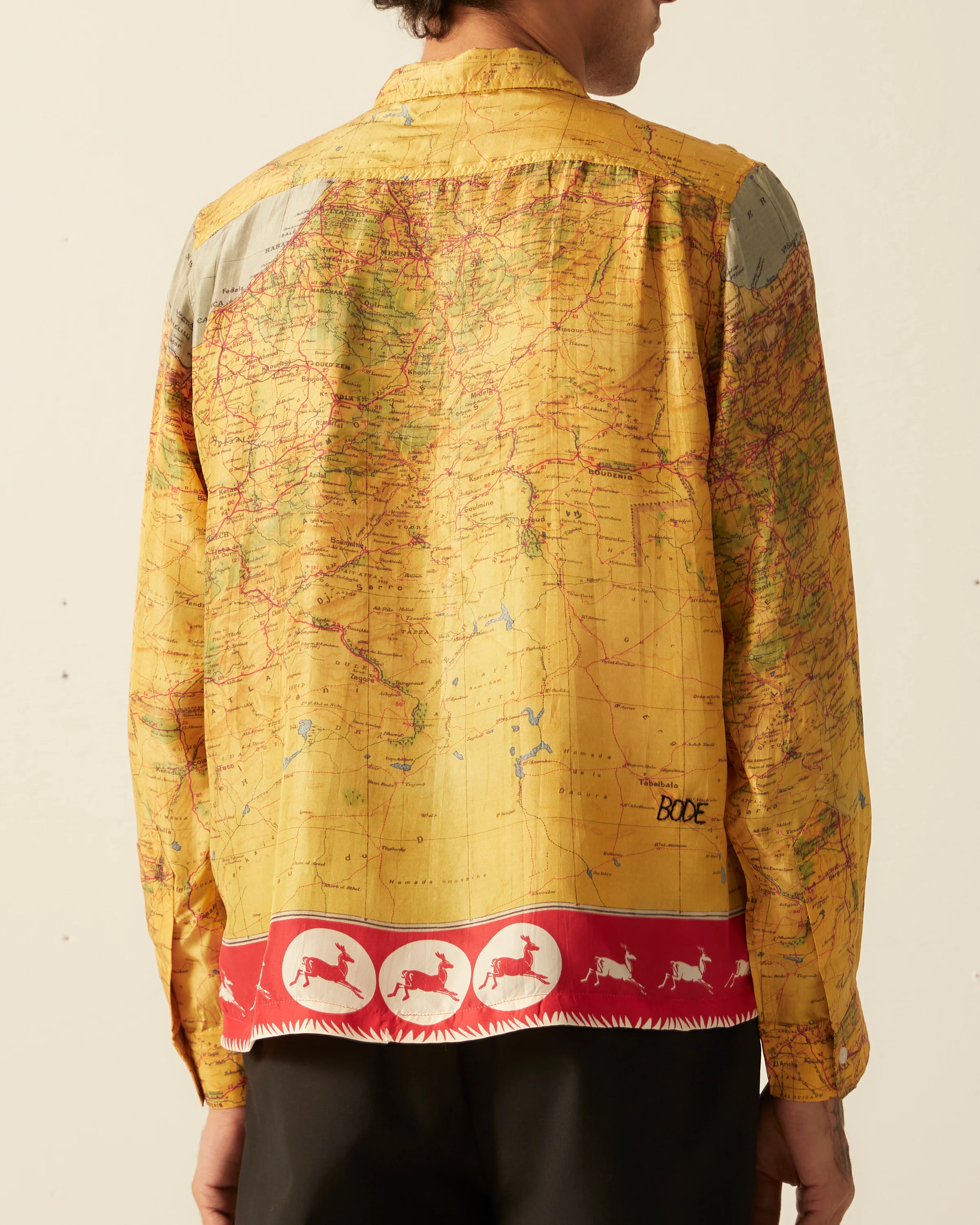 Morocco Map Silk Shirt - Image 4