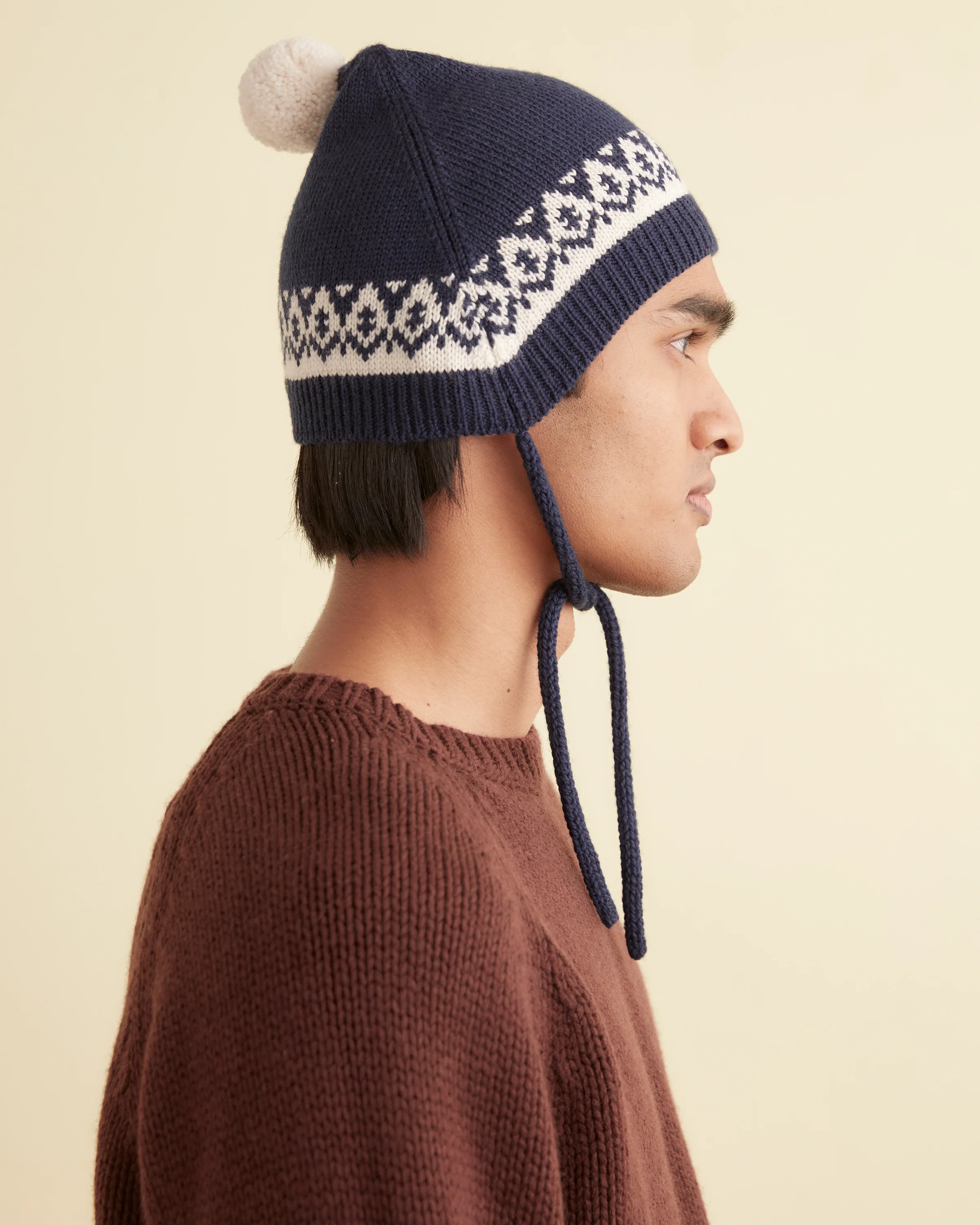 Navy Bobble Hat - Image 3
