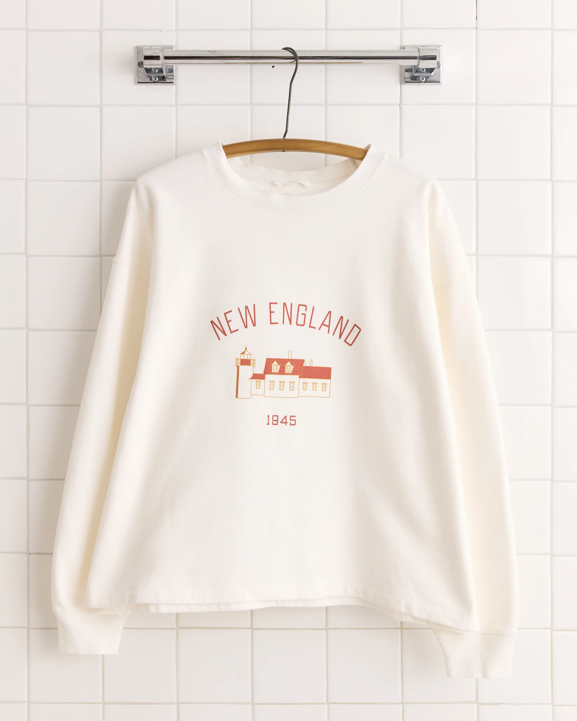 New England Crewneck - White
