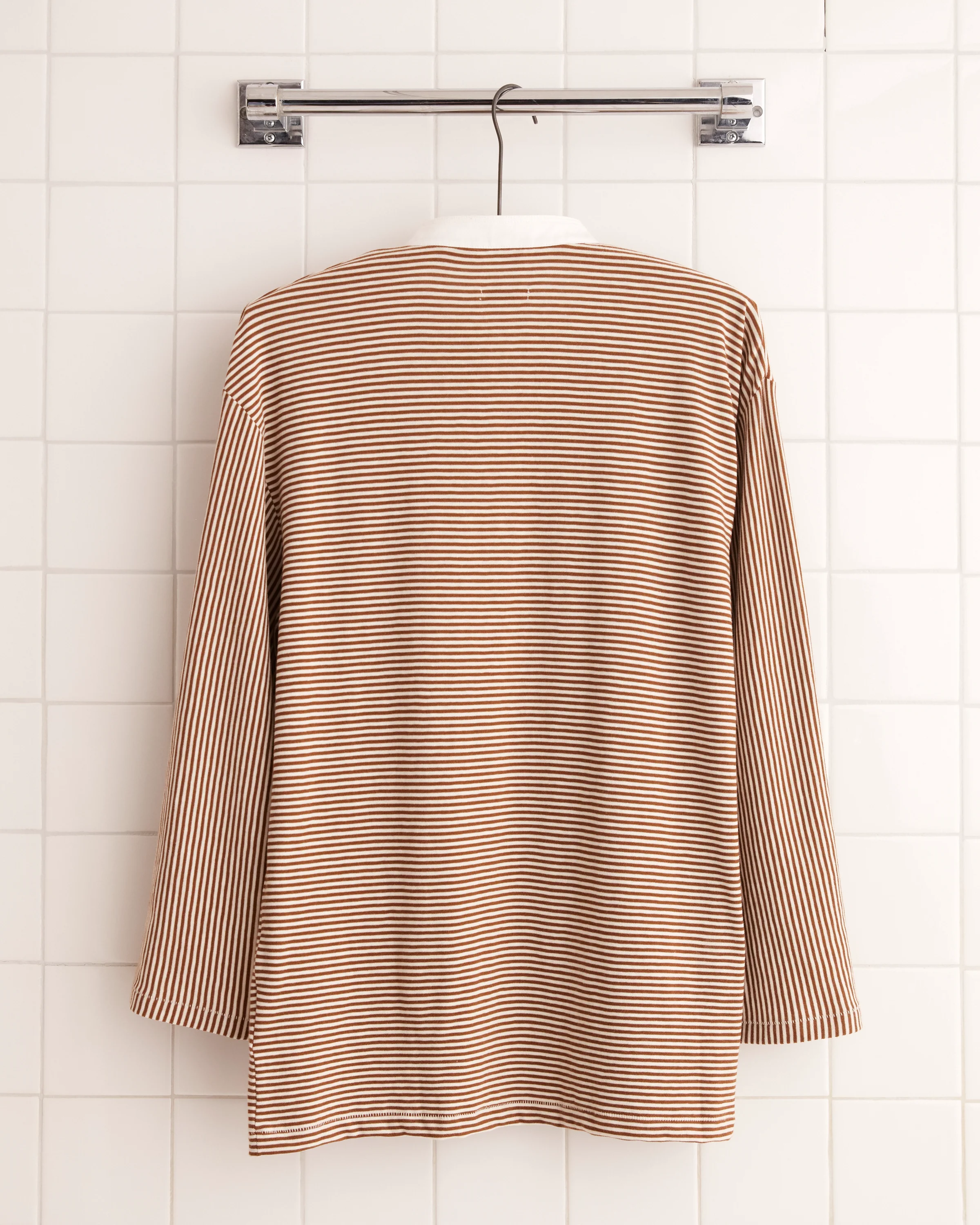 Newton Stripe Polo - Brown - Image 3