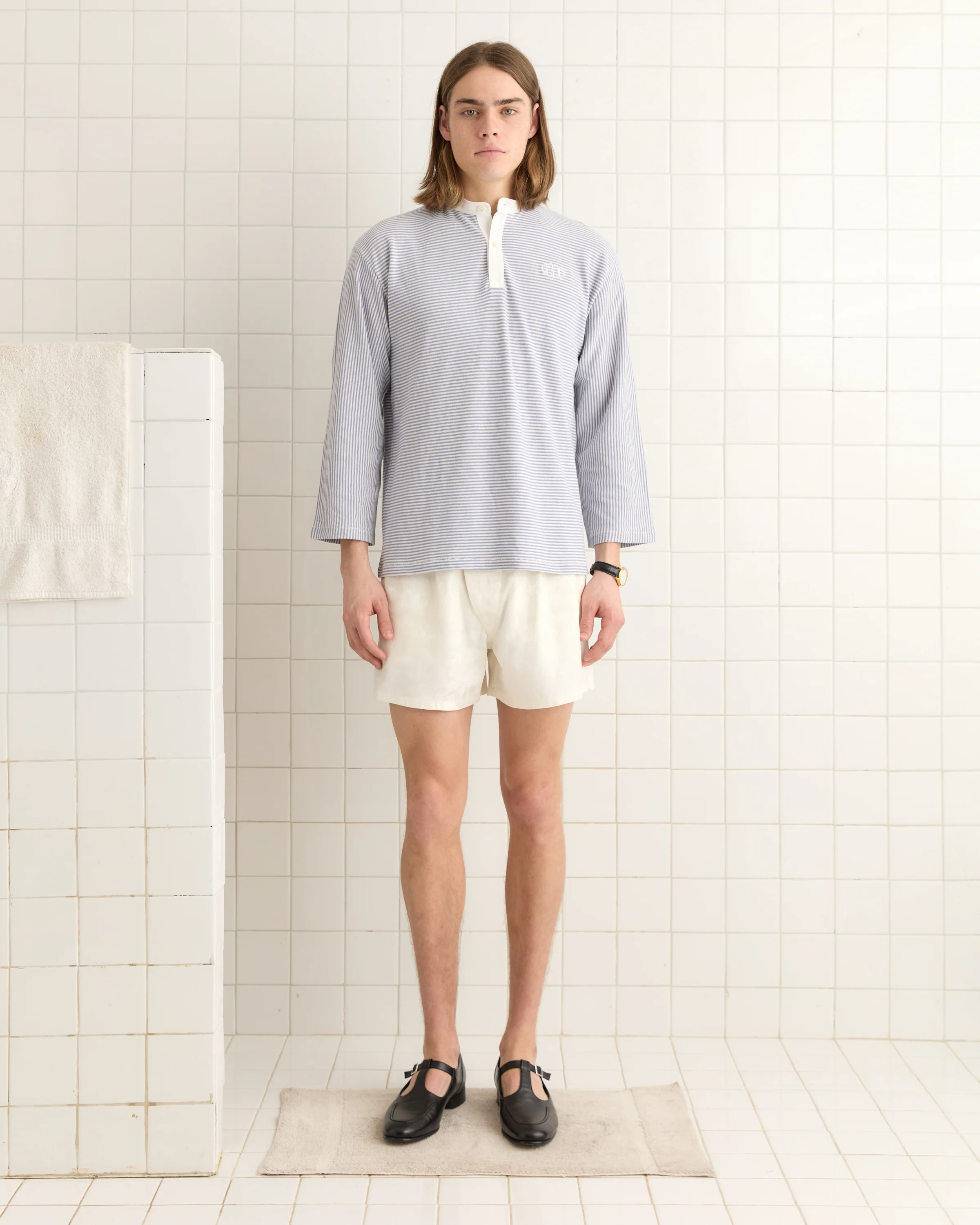 Newton Stripe Polo - Blue